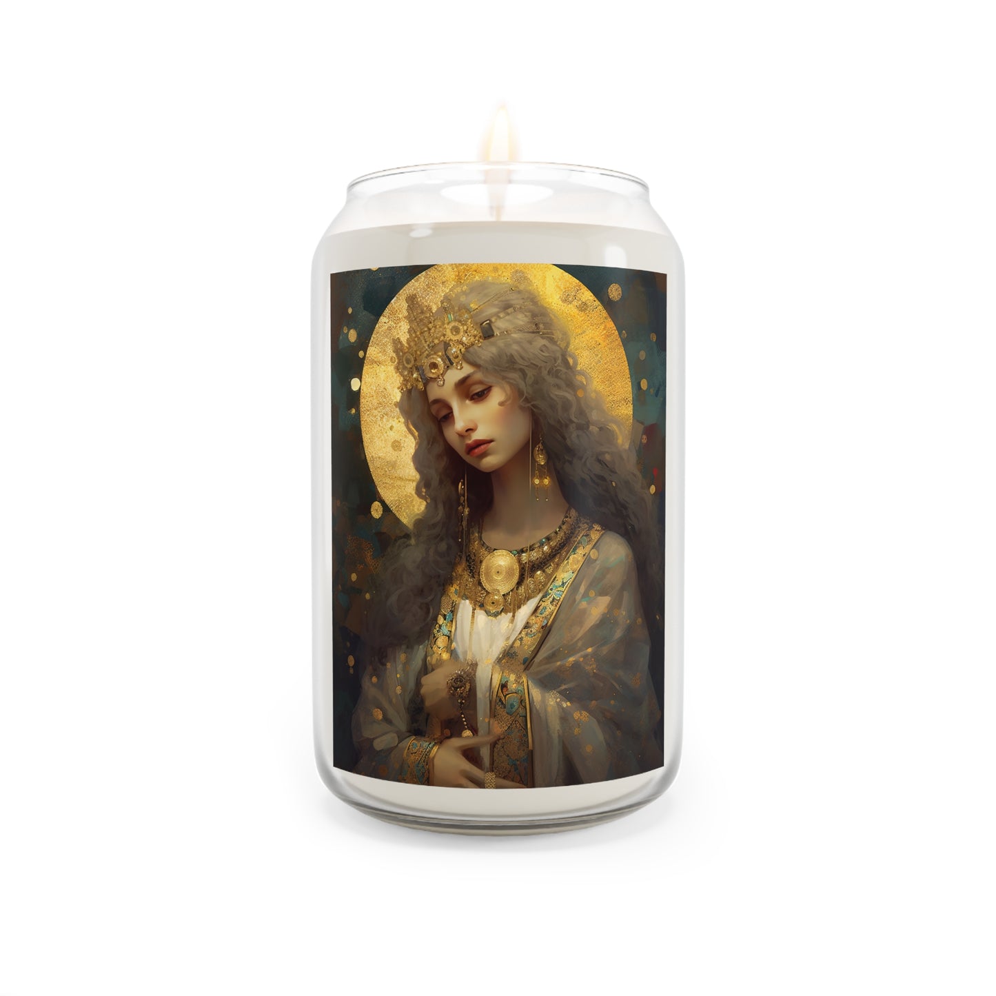 Saint Catherine of Alexandra  - Scented Prayer Candle, 13.75oz - Tall Size - Religious Prayer Candle - Catholic Art