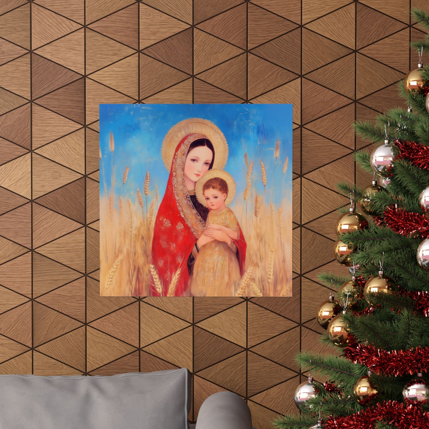 Our Lady of the Harvest - Sanctified Souls Print - Multiple Sizes - Premium Posters - Catholic Art - Christian Home