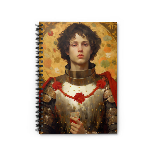 Saint Martin of Tours Journal - Sanctified Souls Art - Religious Based Notebook - Spiral Notebook - Ruled Line