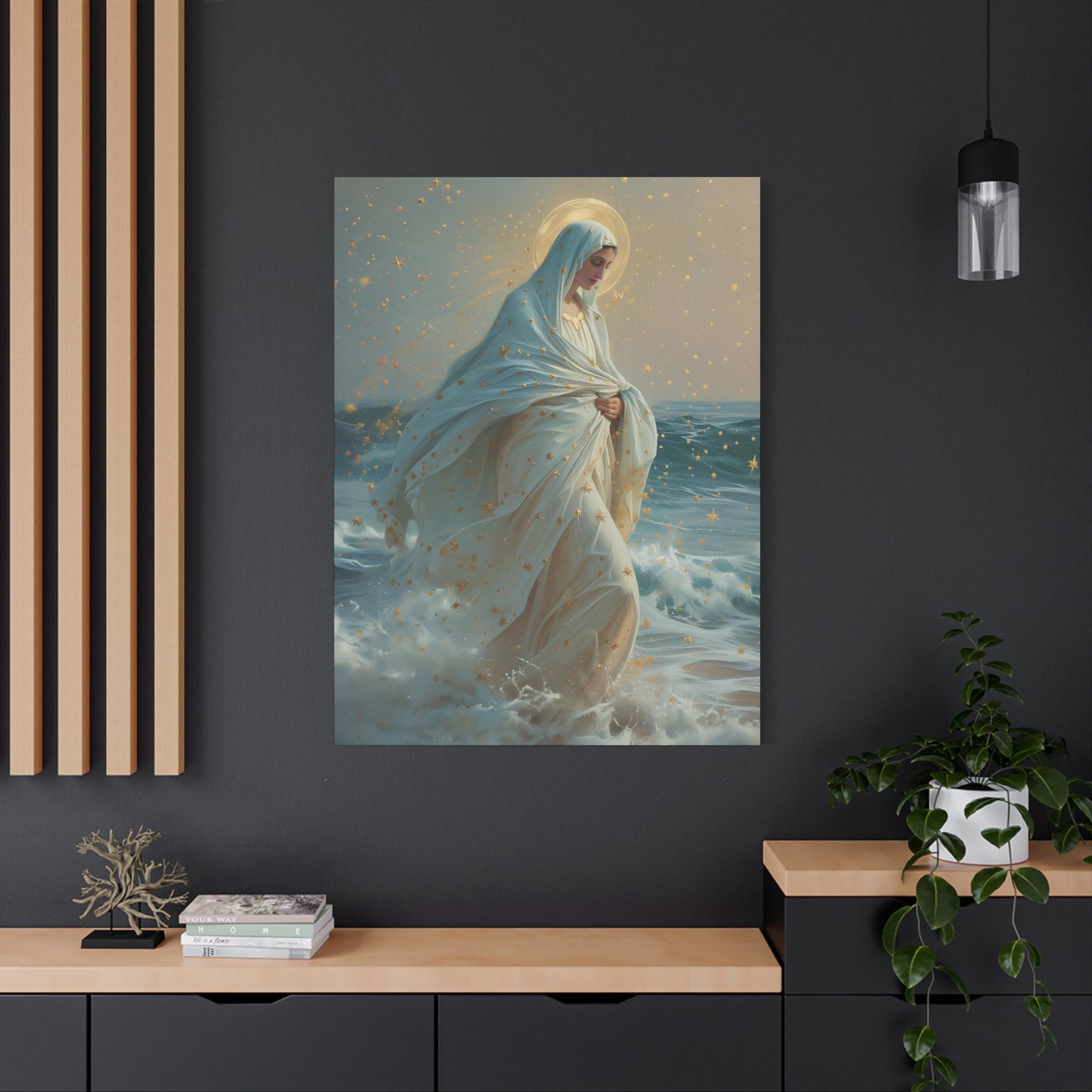 Guiding Light - Our Lady, Star of the Sea - Museum Wrapped Canvas - Sanctified Souls - Religious Art for your Home