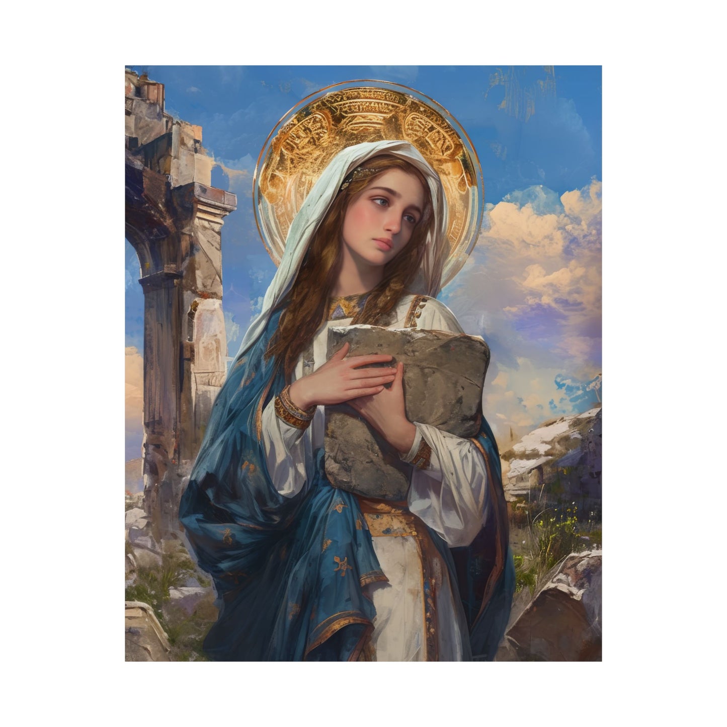 Saint Euphrasia of Constantinople Print - Sanctified Souls Print - Multiple Sizes - Premium Matte Vertical Posters