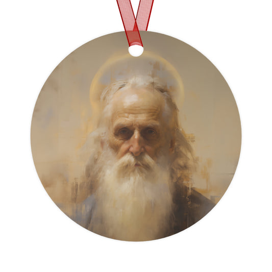 Saint Zachariah Metal Ornament - Religious Holiday Christmas Keepsake - Religious Catholic Tree Ornament - Christmas Gift