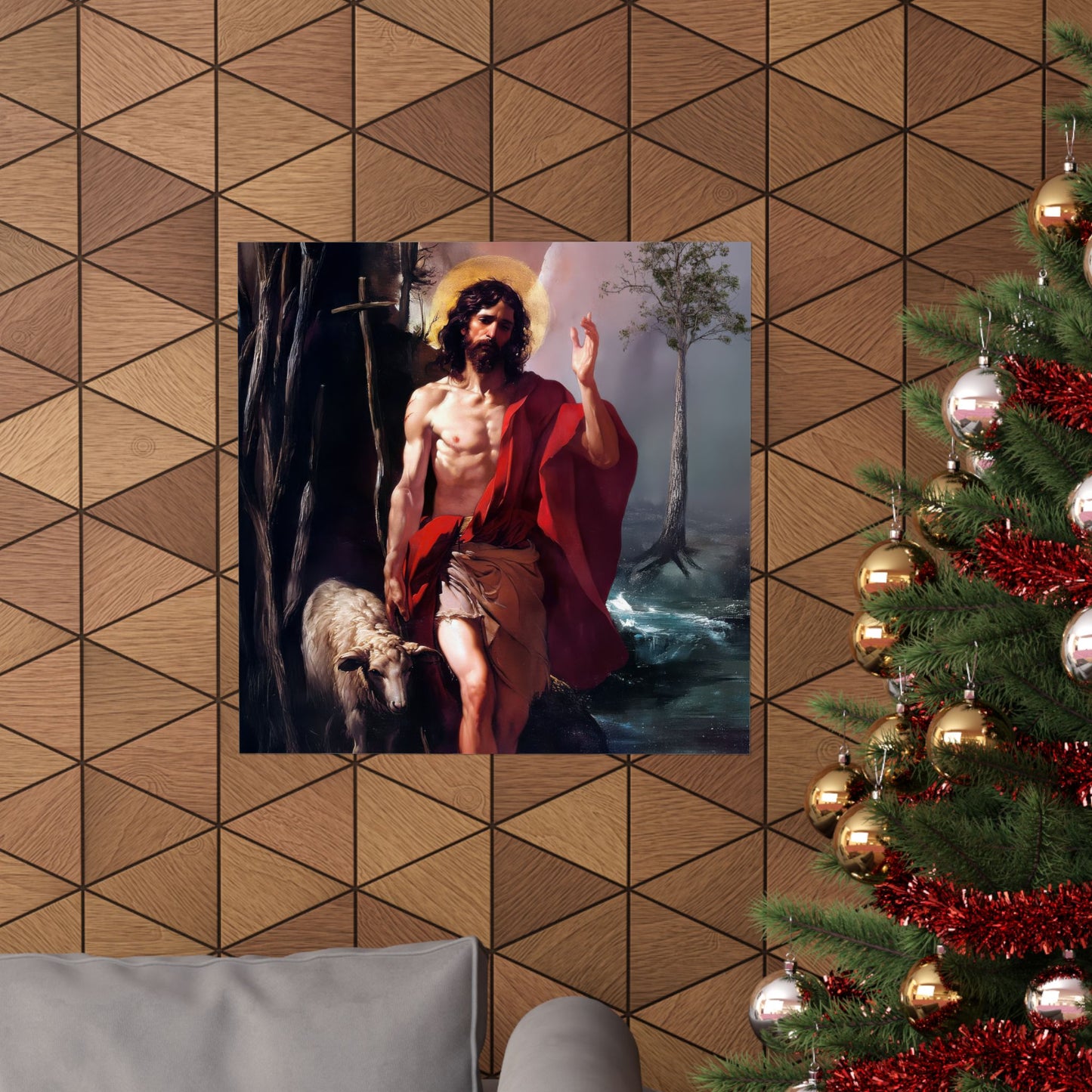Saint John the Baptist  - Sanctified Souls Print - Multiple Sizes - Premium Posters - Catholic Art - Christian Home Decor Artwork
