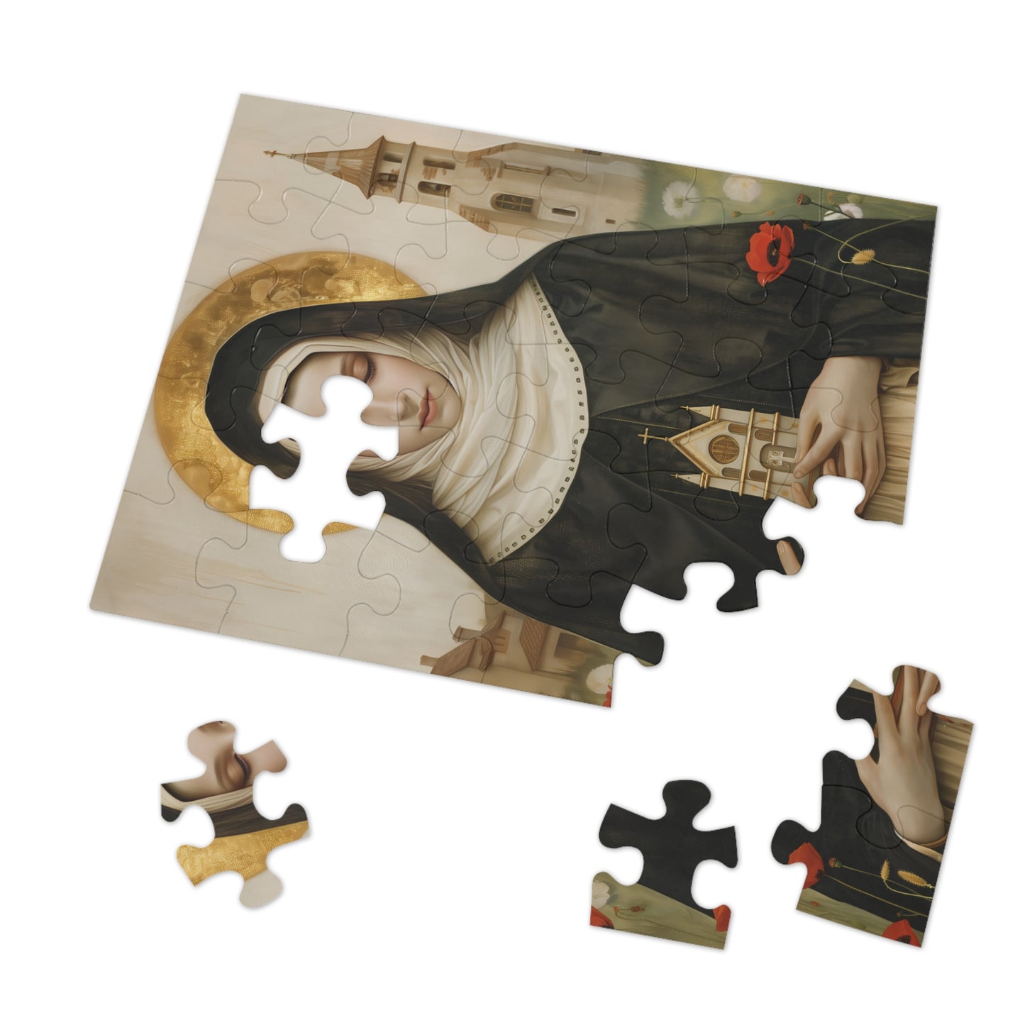 Saint Erentrude - Puzzle and Keepsake Tin - Religious (30, 110, 252, 500,1000) - Religious Catholic Puzzle Art