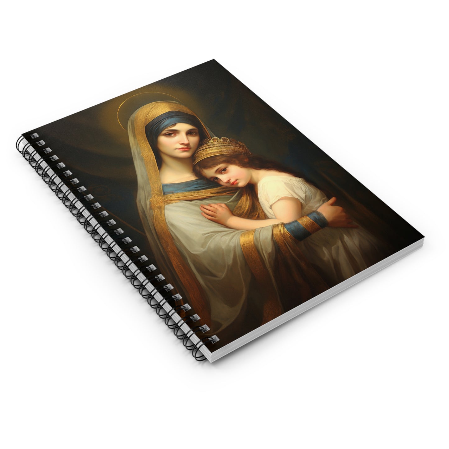 Saint Anne Mother to Mary the Blessed Virgin Journal - Sanctified Souls Art - Religious Based Notebook - Spiral Notebook - Ruled Line