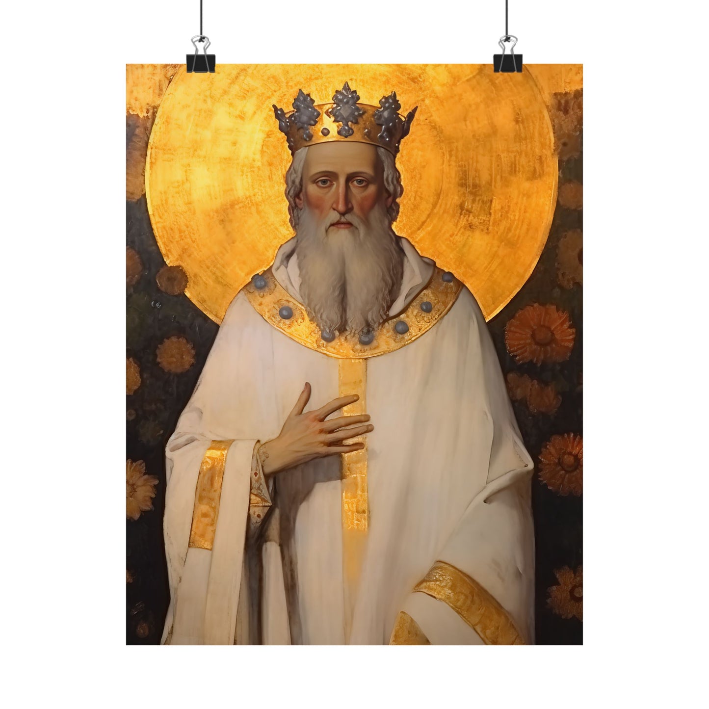 Saint Edward the Confessor - Sanctified Souls Print - Multiple Sizes - Premium Matte Vertical Posters