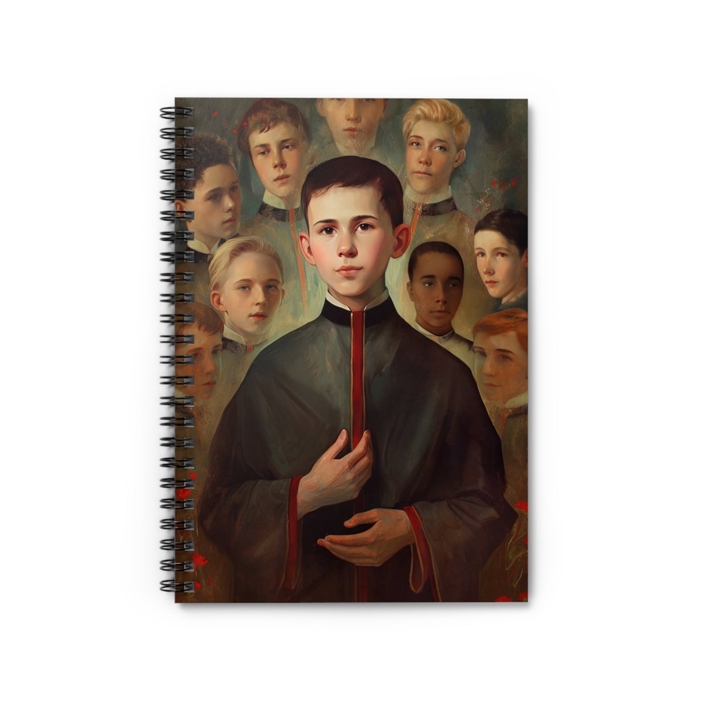 Saint John Berchmans Journal - Sanctified Souls Art - Religious Based Notebook - Spiral Notebook - Ruled Line