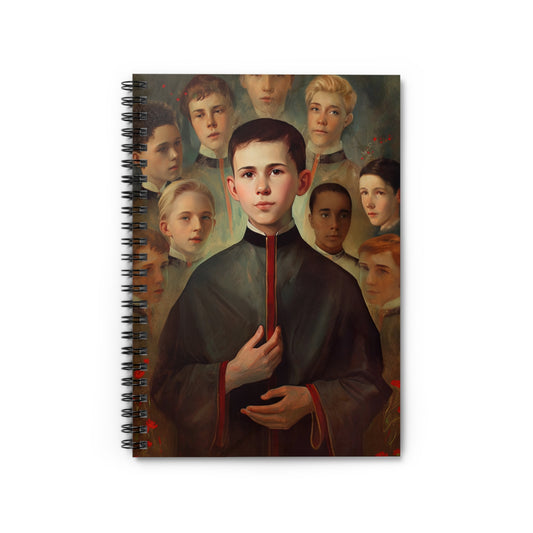 Saint John Berchmans Journal - Sanctified Souls Art - Religious Based Notebook - Spiral Notebook - Ruled Line