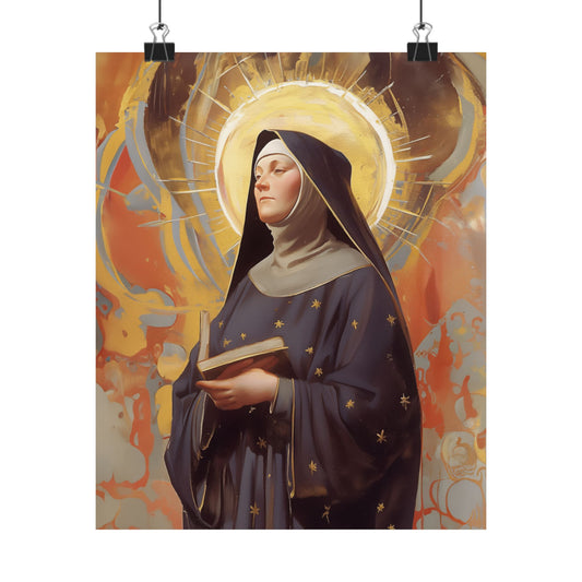 Saint Monica of Hippo - Sanctified Souls Print - Multiple Sizes - Premium Posters - Catholic Art - Christian - Gifts for Catholics