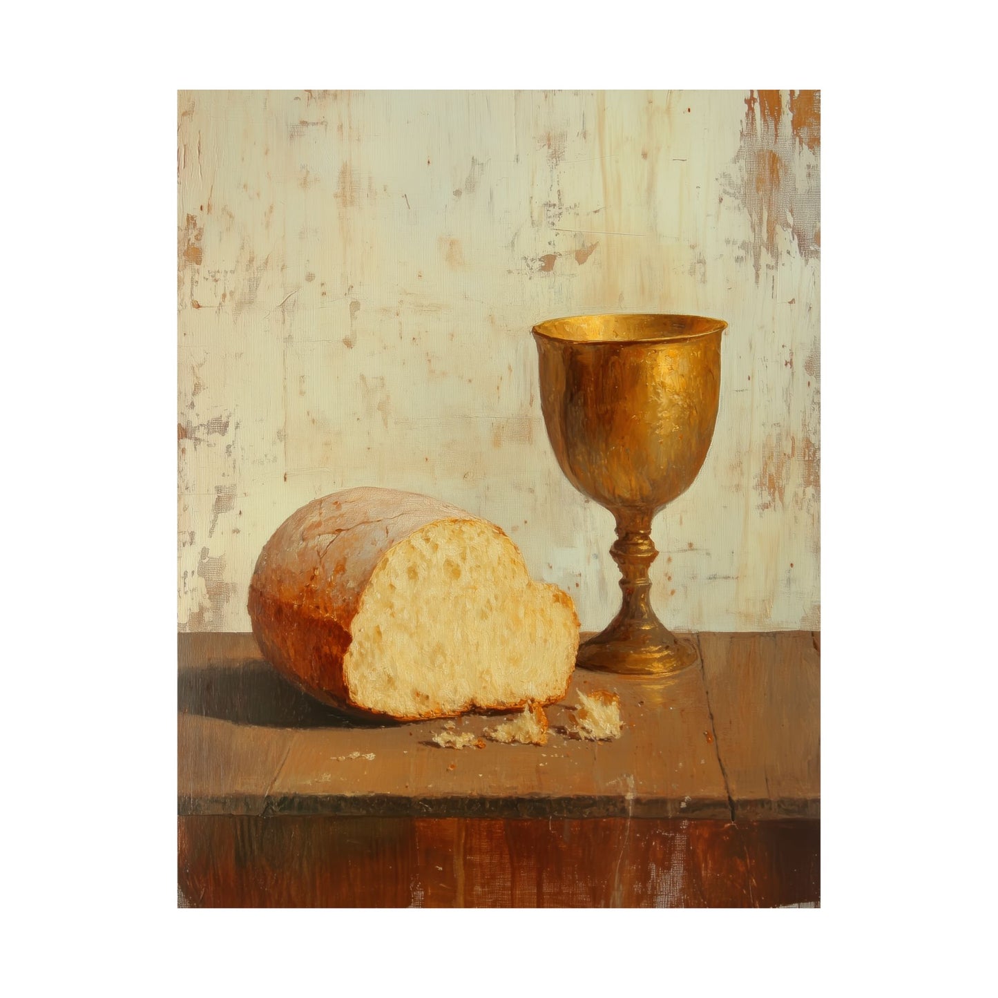 Cup of Sorrows, Bread of Life  - Sanctified Souls Print - Multiple Sizes - Premium Matte Vertical Posters - Catholic