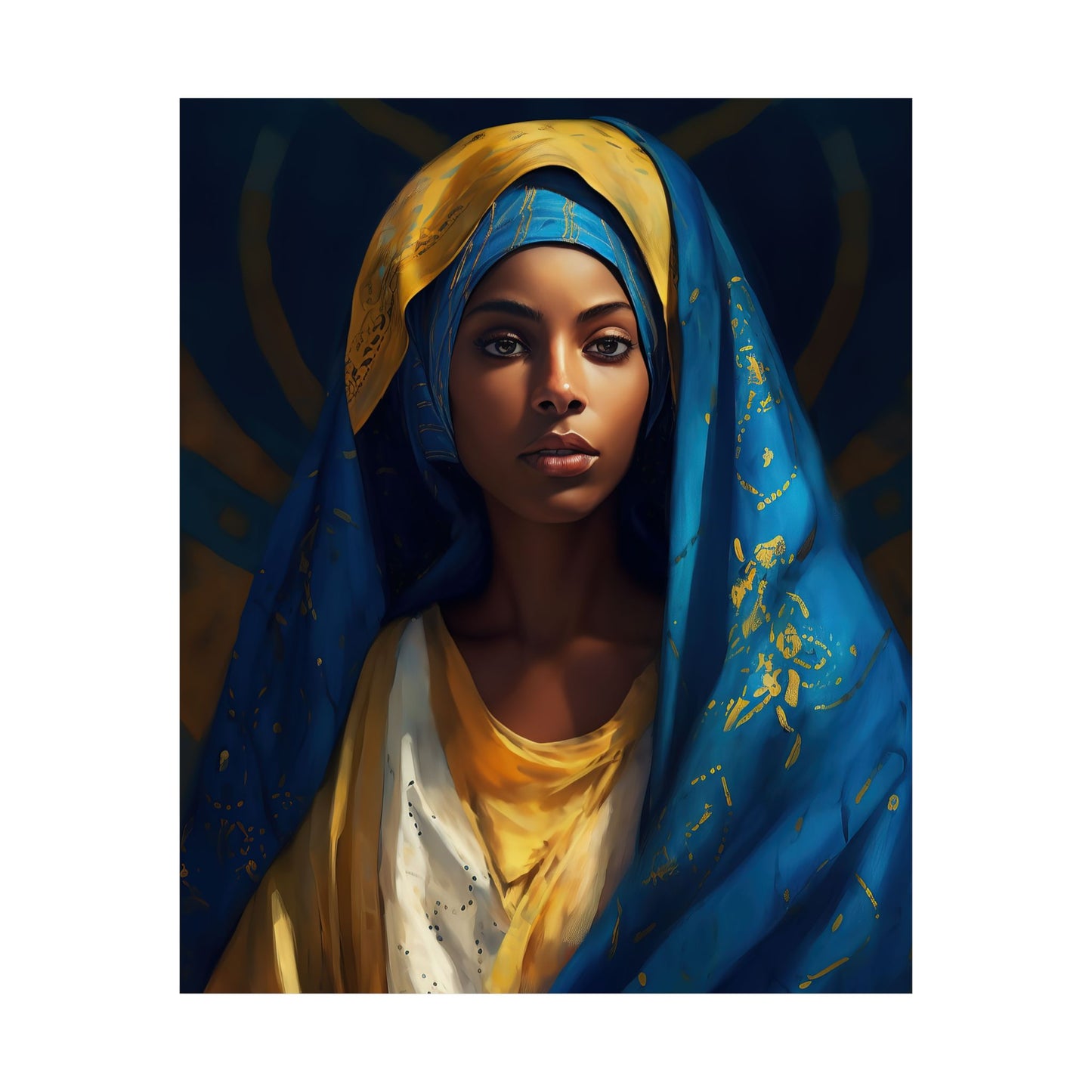 Mary The Blessed Virgin - Sanctified Souls Print - Multiple Sizes - Premium Matte Vertical Posters