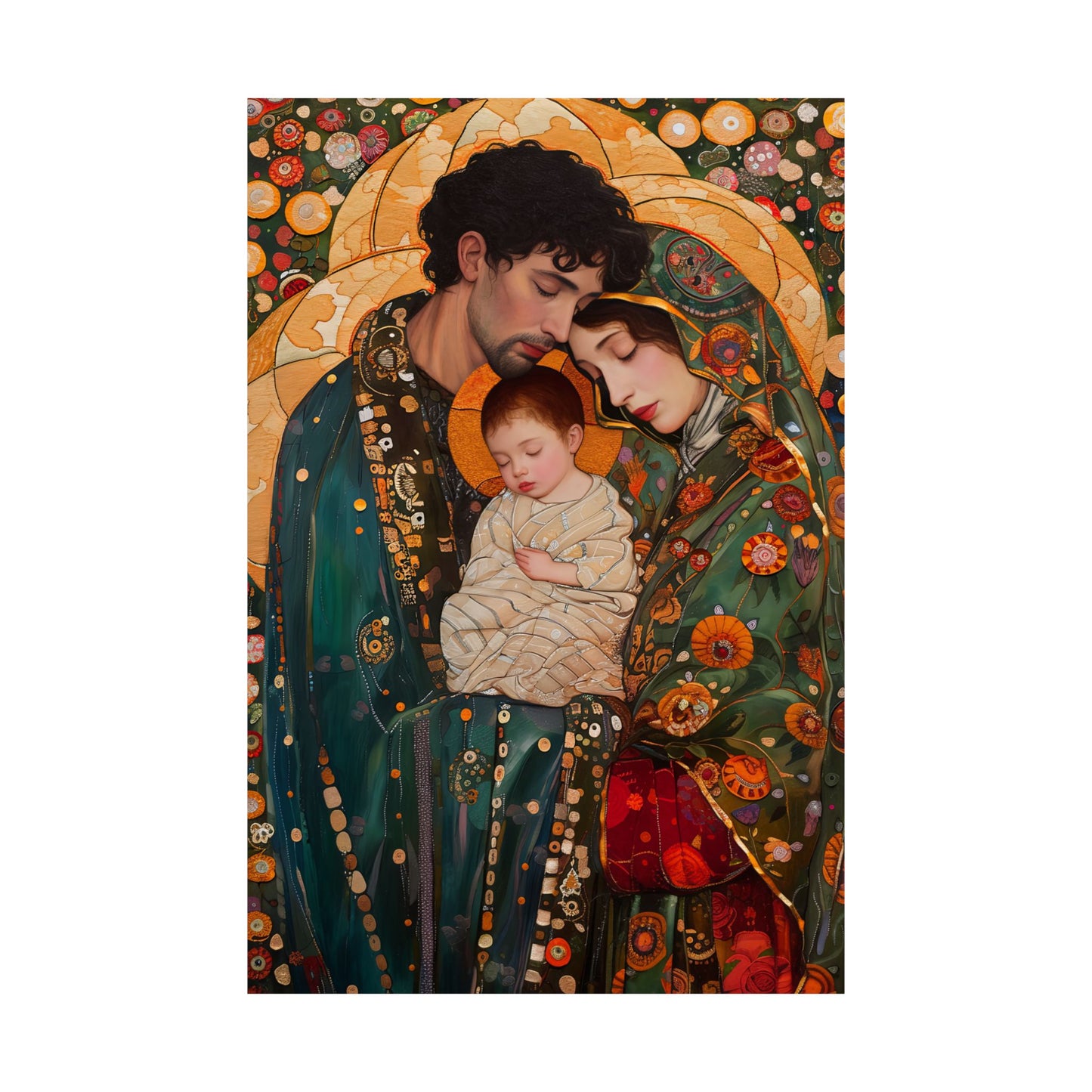 Guiding Light - The Holy Family - Sanctified Souls Print - Multiple Sizes - Premium Matte Vertical Posters - Jesus, Mary, Joseph