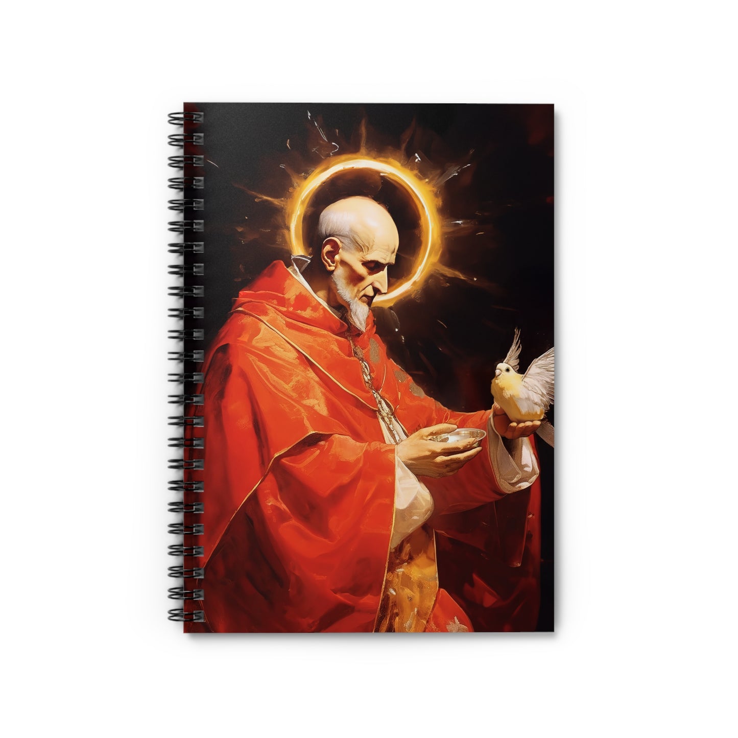 Pope Saint Gregory the Great Journal - Sanctified Souls Art - Religious Based Notebook - Spiral Notebook - Ruled Line