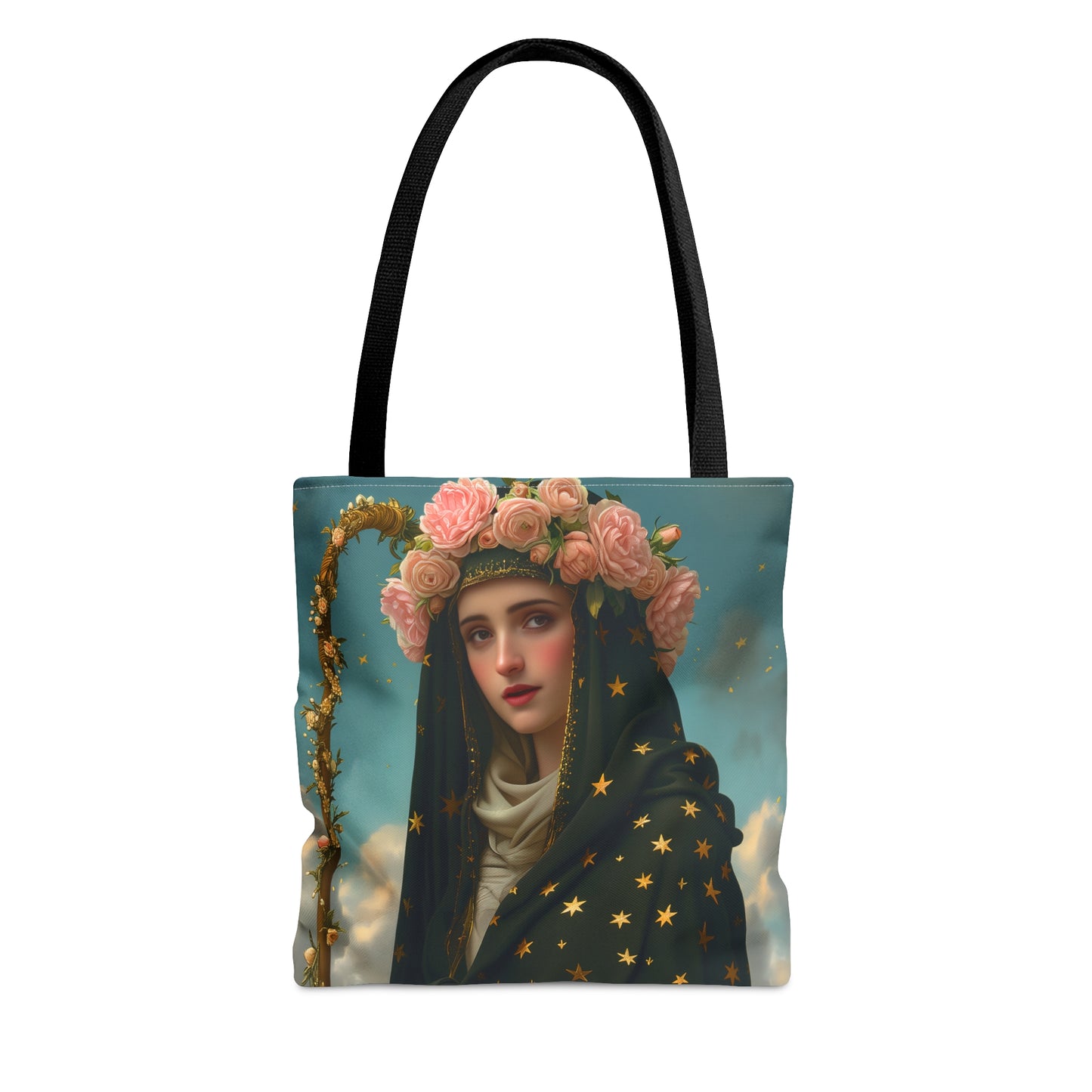 Saint Aldegund / Aldegundis Tote Bag - Purse - Three sizes - Large Medium Small Faith Art Bag - Catholic purse - Double Sided