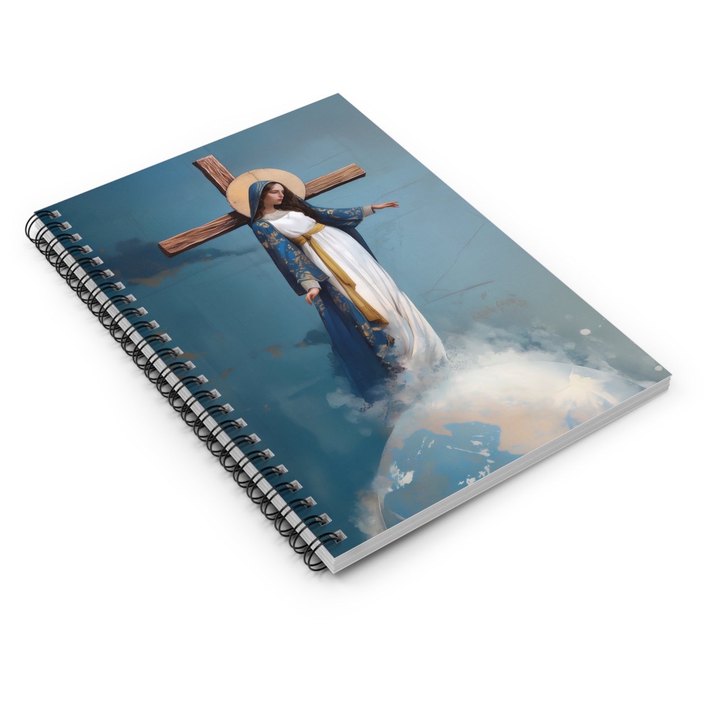 The Lady Of All Nations - Marian Devotion - Mother Mary - Journal - Sanctified Souls Art - Religious Based Notebook - Spiral Notebook