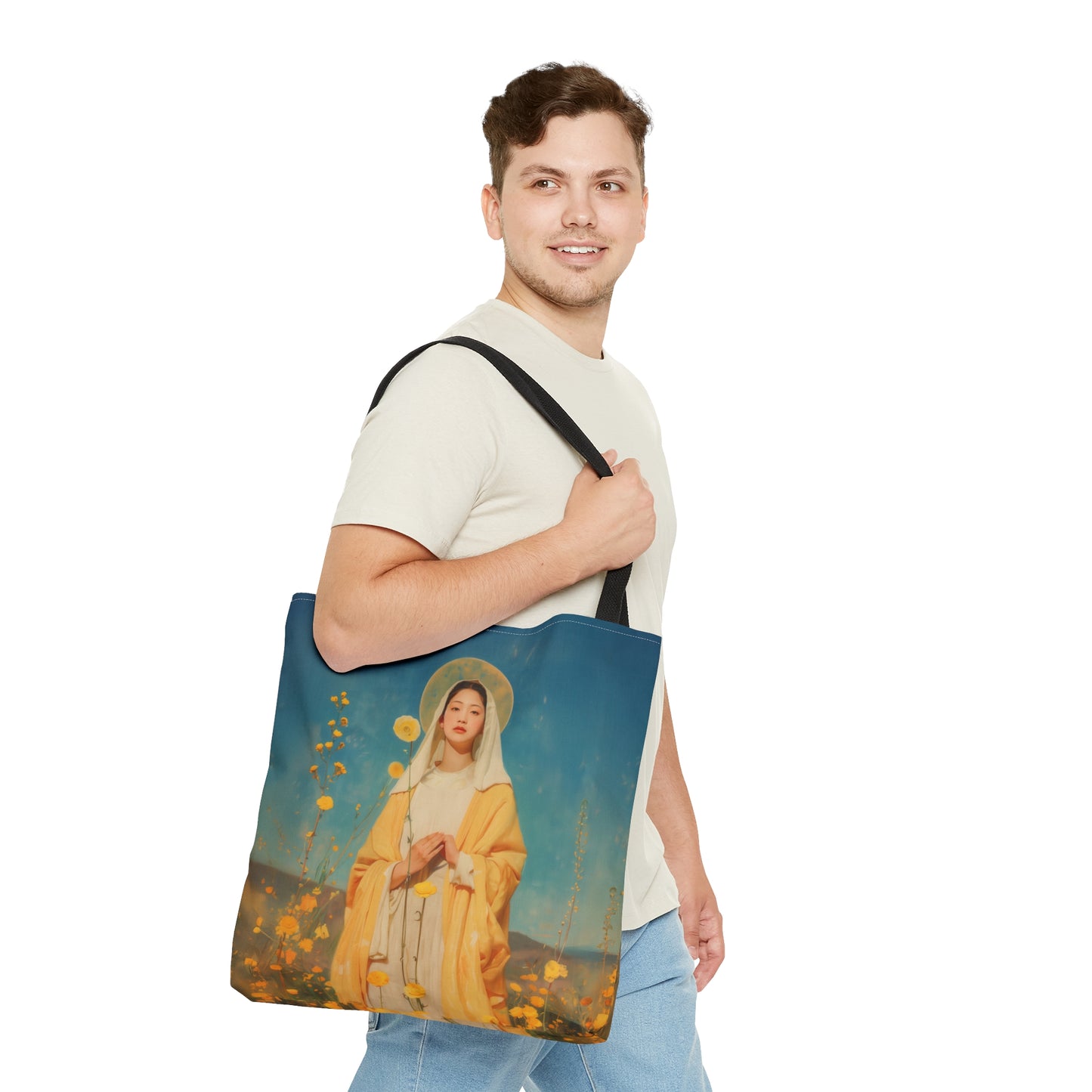 Saint Agatha Lin - Tote Bag - Large Medium Small Faith Art Bag - Catholic Faith Purse
