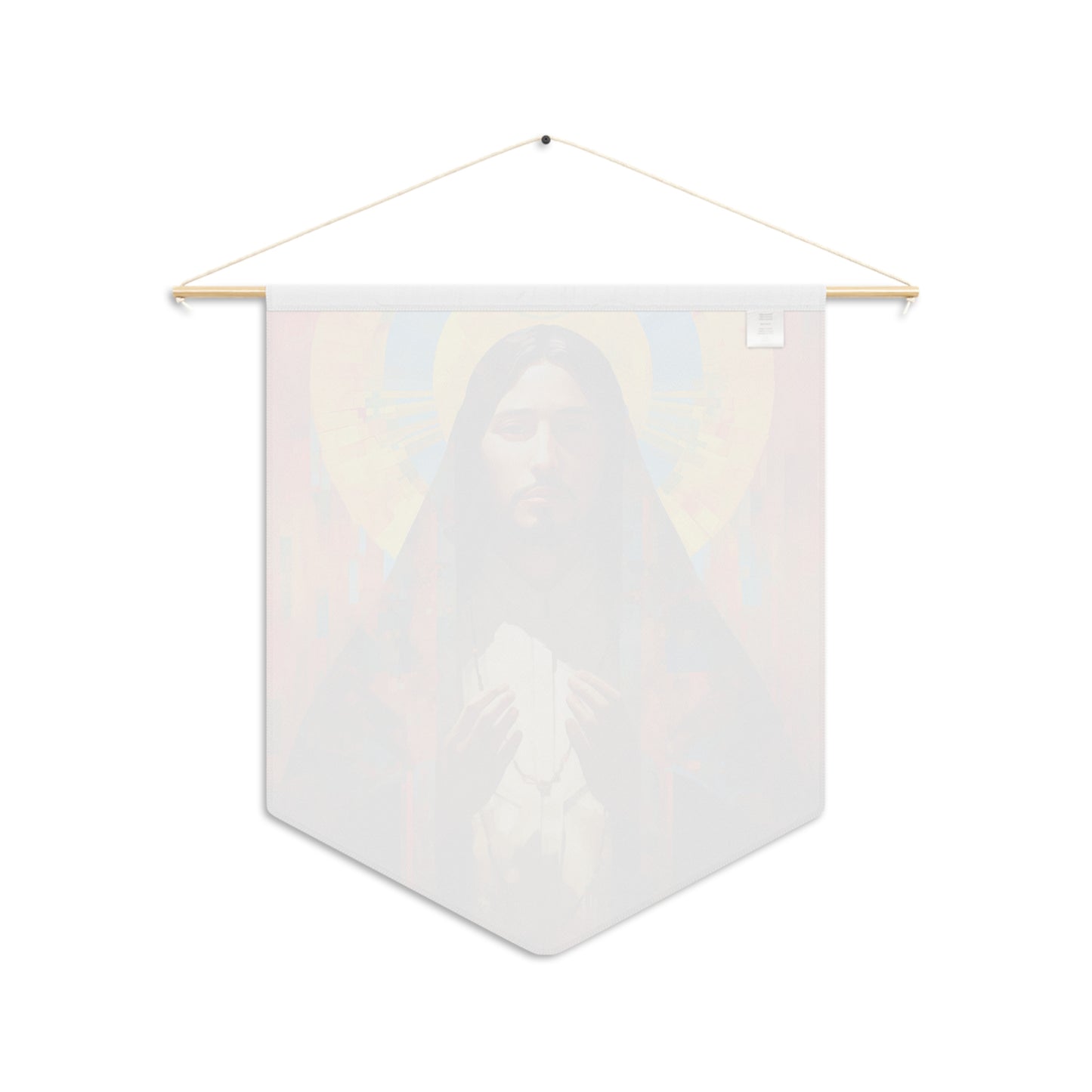 Saint Juan Diego Wall Banner / Wall Hanging - Prayer room art - Catholic Home Art - Large Saint Art for your home - 18" x 21"