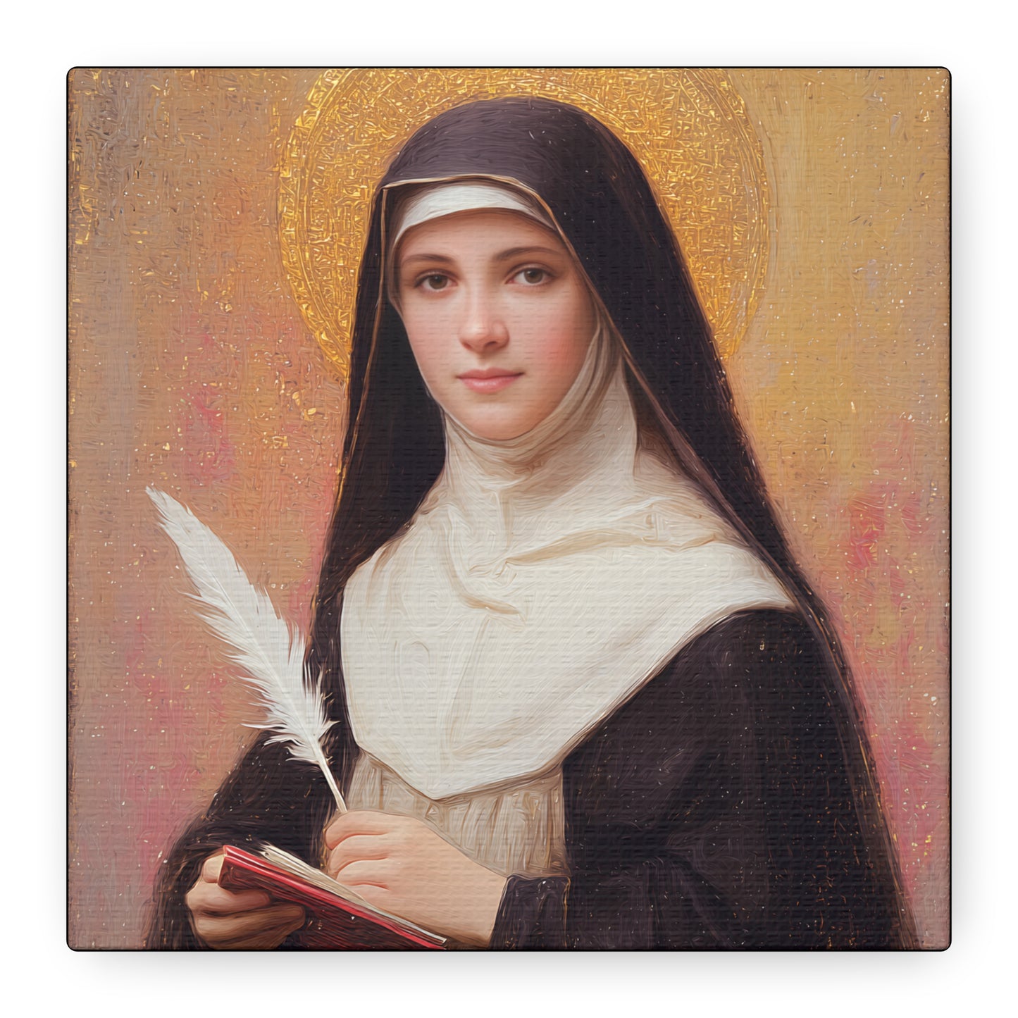 Saint Mechtildis / Mechtide of Hefta / Mechthild of Hackeborn - Gallery Wrapped Canvas - Print - Religious Art for your Home - Catholic Art
