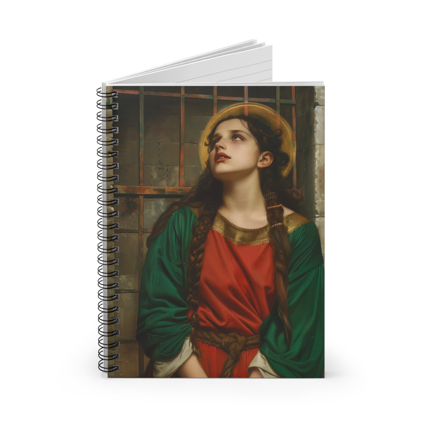 Saint Juliana of Nicodemia - Sanctified Souls Art - Religious Based Notebook - Spiral Notebook - Ruled Line