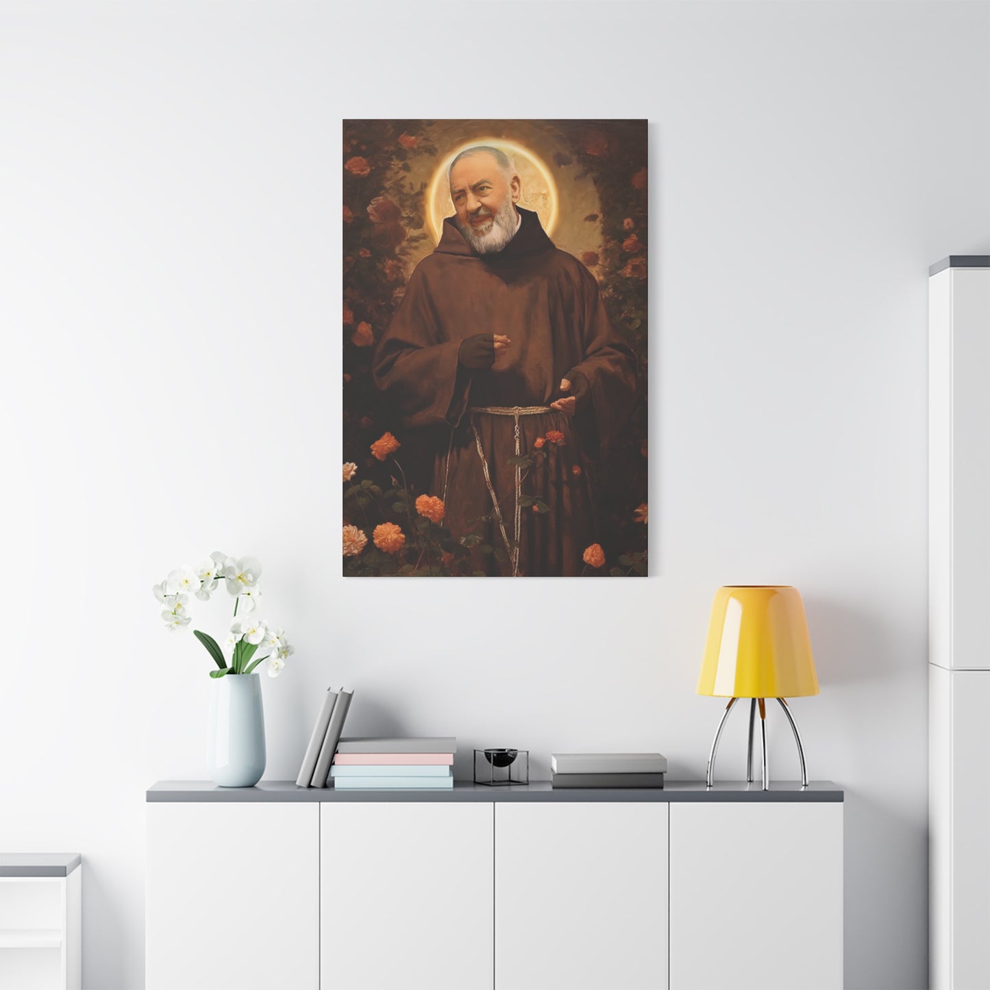 Saint Padre Pio - Museum Wrapped Canvas - Sanctified Souls Print - Religious Art for your Home