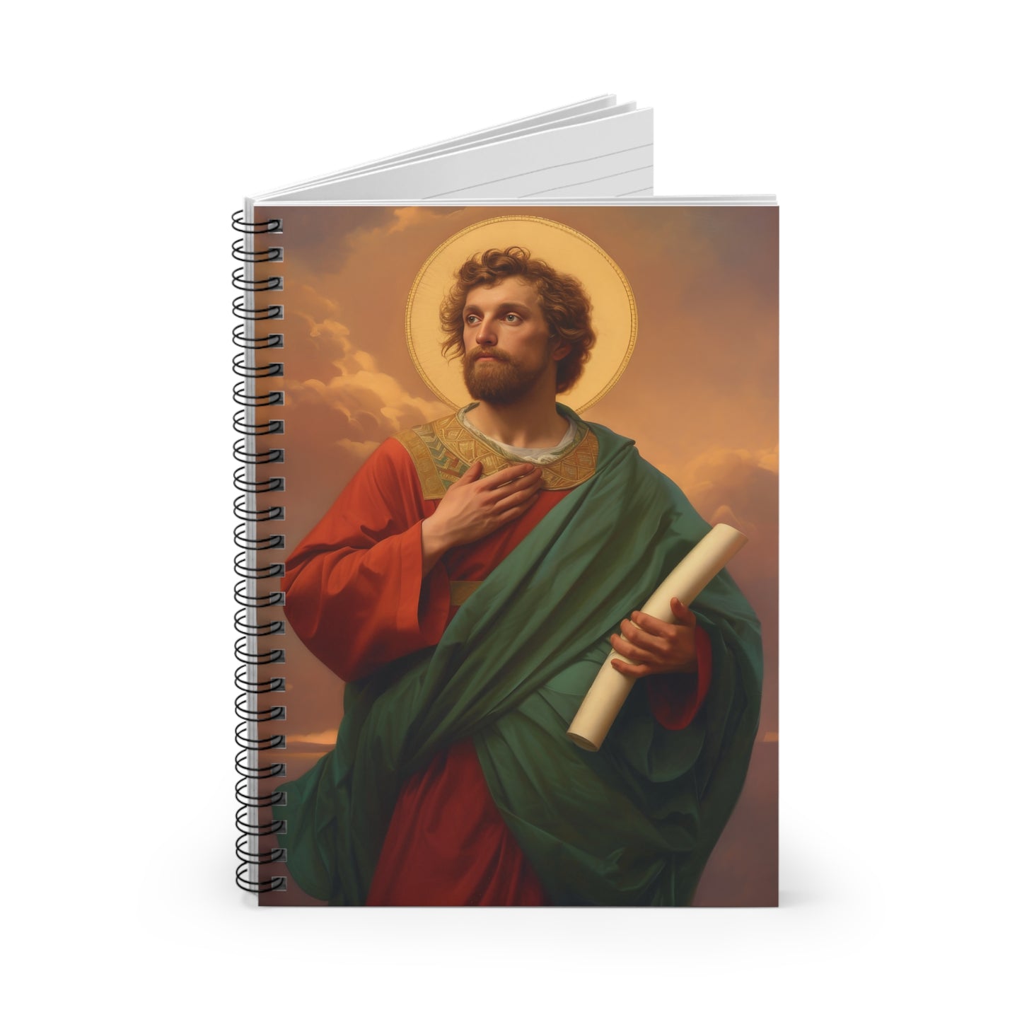 Saint Timothy  - Sanctified Souls Art - Religious Based Notebook - Spiral Notebook - Ruled Line