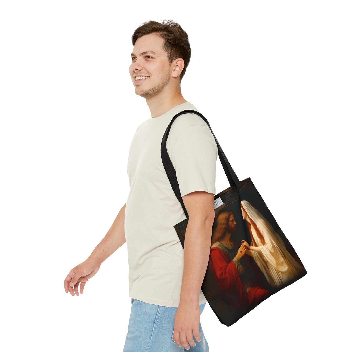 Revelation of Redemption Mary Magdalene and the Risen Christ - Tote Bag - faith inspired carry-all purse