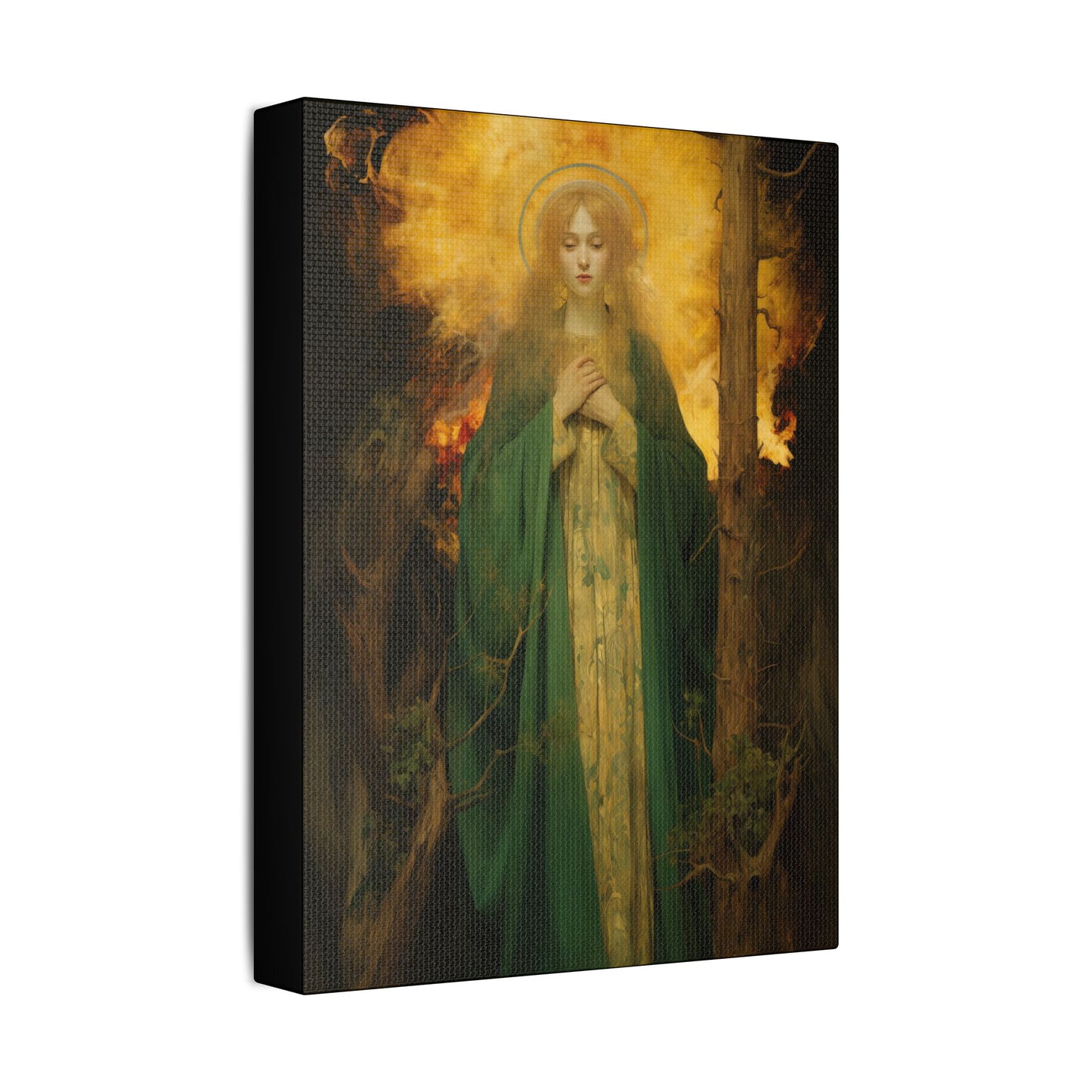 Saint Afra Canvas Print - Multiple Sizes - Catholic Home art - Museum Wrapped Canvas - Sanctified Souls Print