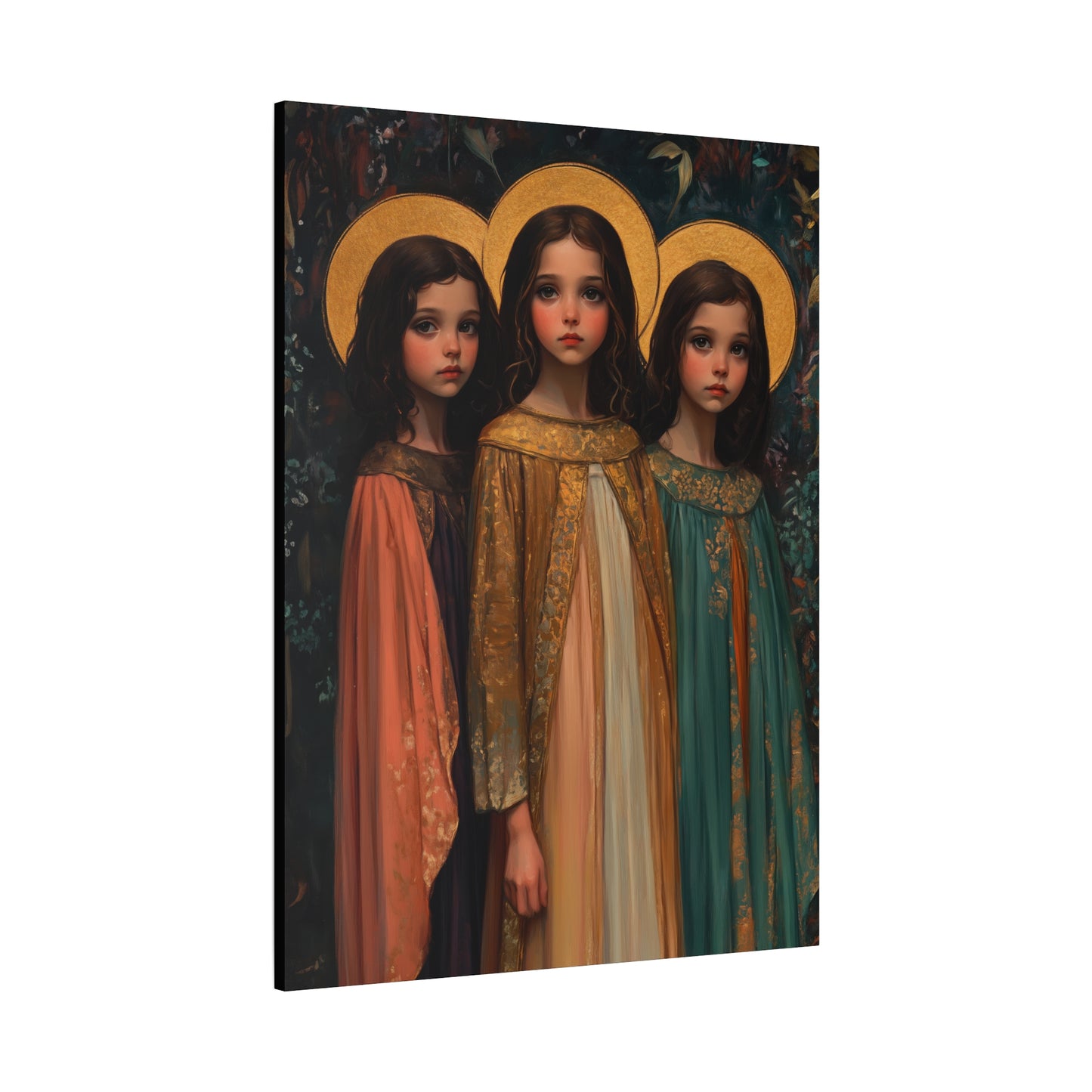 Saints Faith, Hope and Charity - Museum Wrapped Canvas - Print - Religious Art for your Home - Christian print - Prayer Room Catholic Saint