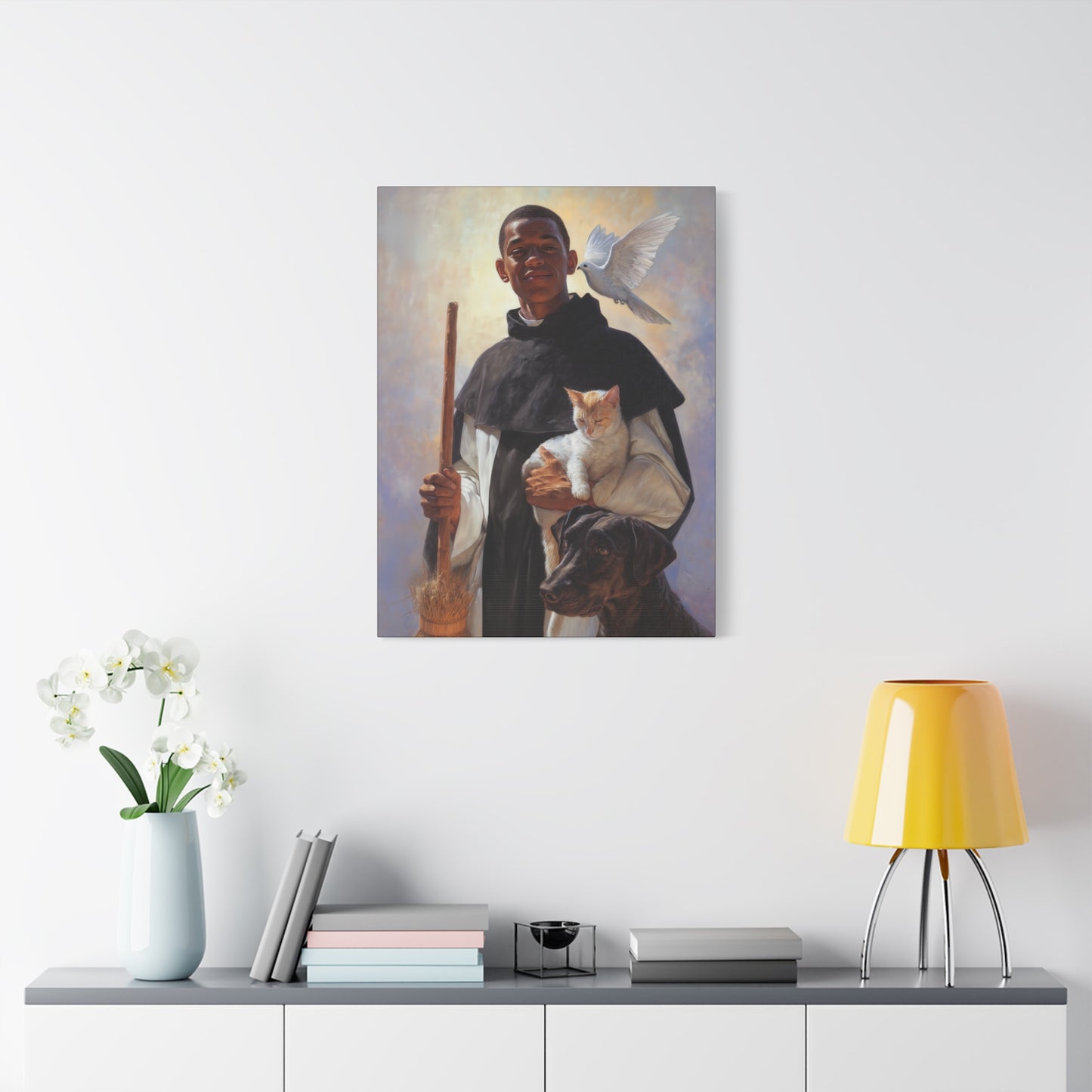 Saint Martin de Porres - Gallery Wrapped Canvas - Print - Religious Art for your Home - Catholic Art