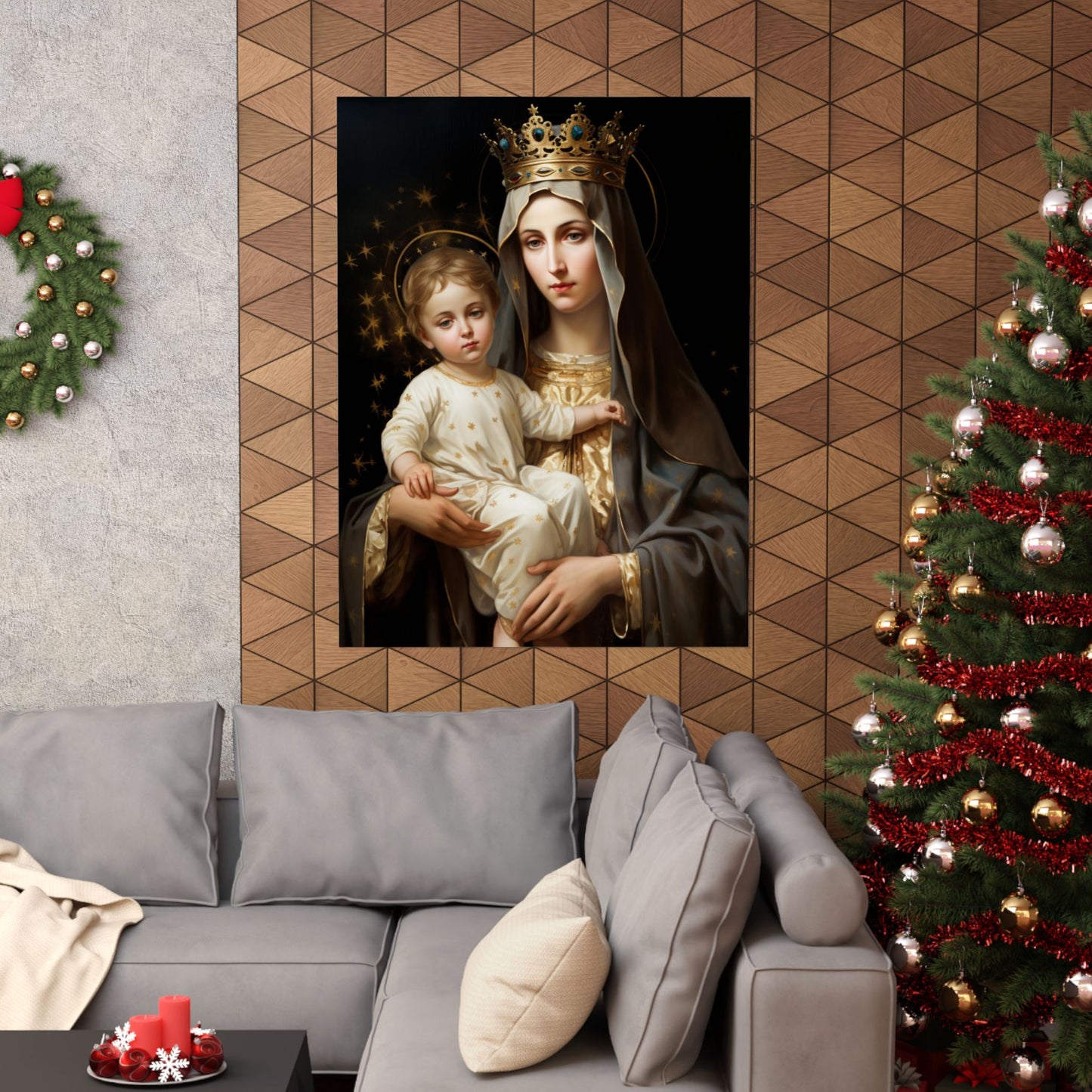 Our Lady of Mount Carmel - Sanctified Souls Print - Multiple Sizes - Premium Matte Vertical Posters