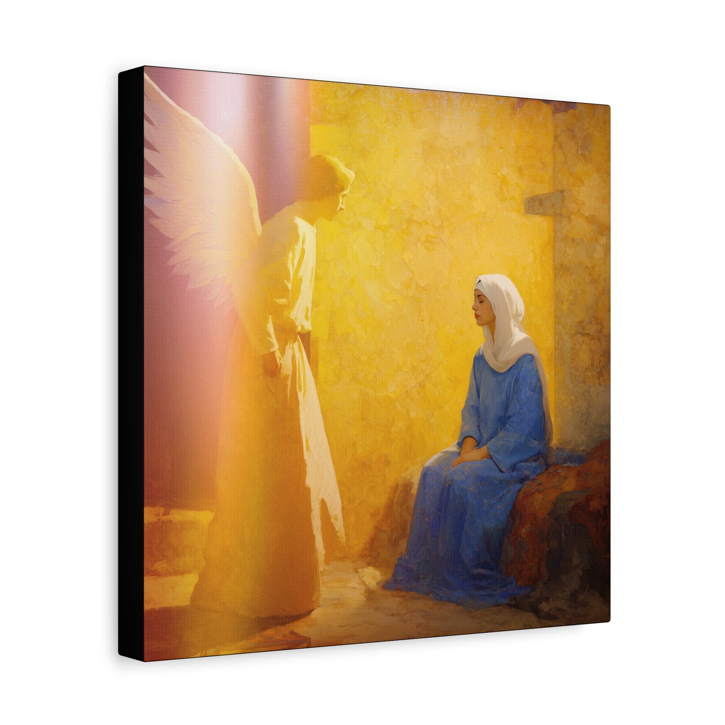 Mary's Yes - Quiet Fiat - Mother Mary - Marian Art - Gallery Wrapped Canvas - Print - Catholic Art Print