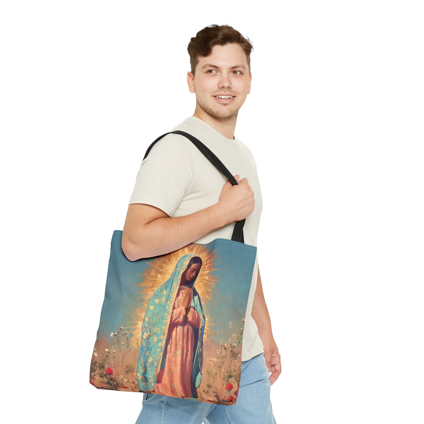 Our Lady of Guadalupe - Tote Bag - Large Medium Small Faith Art Bag - Catholic Faith Purse