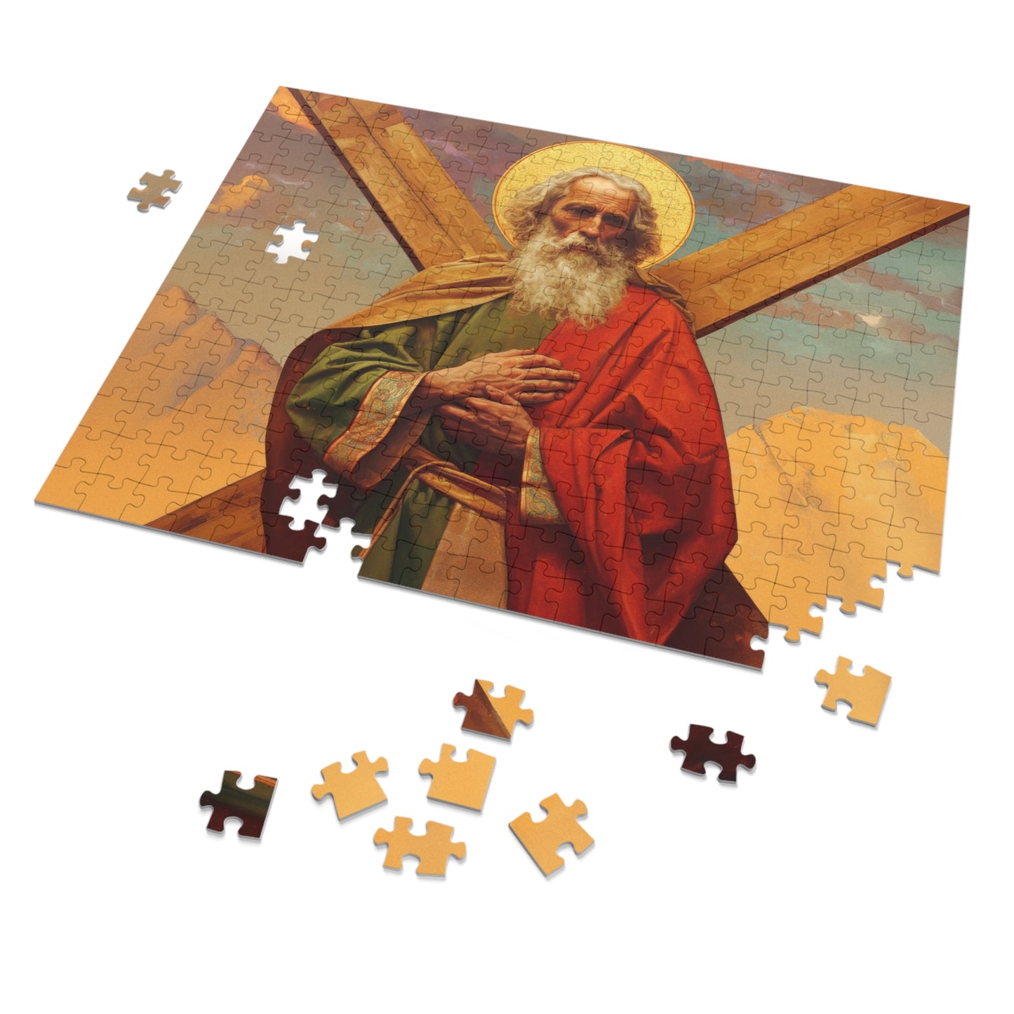 Saint Andrew the Apostle - - Puzzle and Keepsake Tin - Religious Jigsaw Puzzle (30, 110, 252, 500,1000-Piece) - Religious Puzzle
