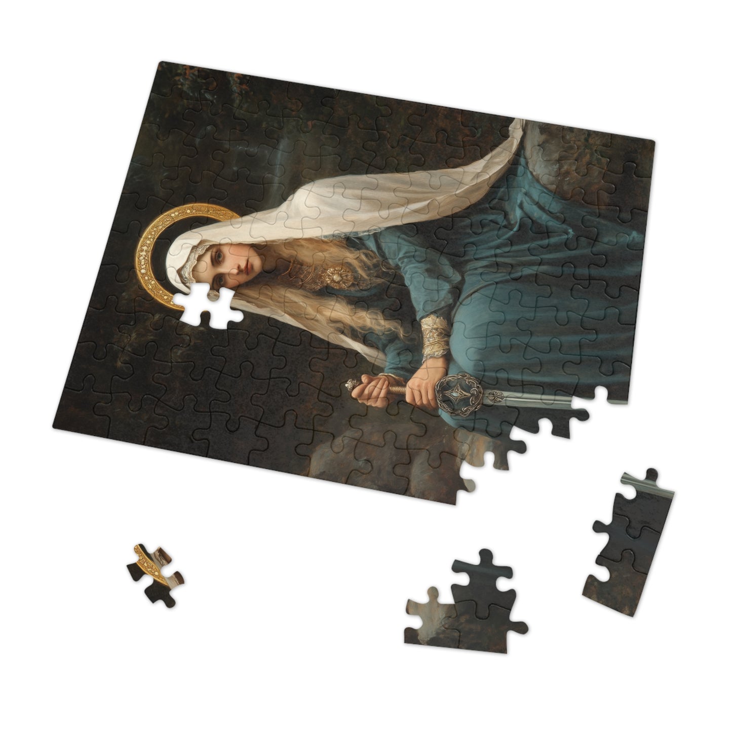 Saint Winifred - Puzzle and Keepsake Tin - Religious (30, 110, 252, 500,1000) - Religious Puzzle - Gifts for Catholic Families
