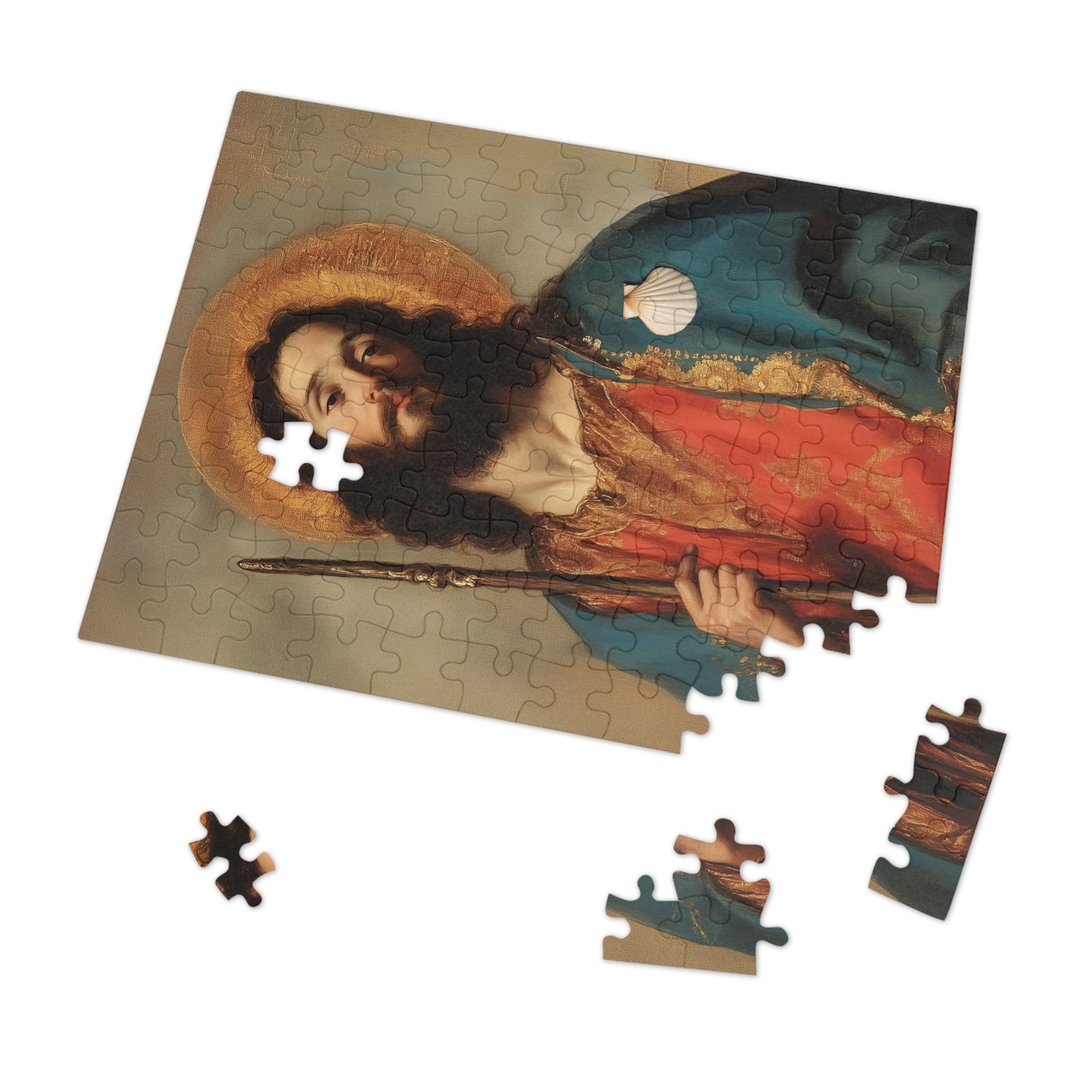 Saint James the Greater - Apostle  - Puzzle and Keepsake Tin - Religious (30, 110, 252, 500,1000) - Religious Puzzle - Gifts for Catholics