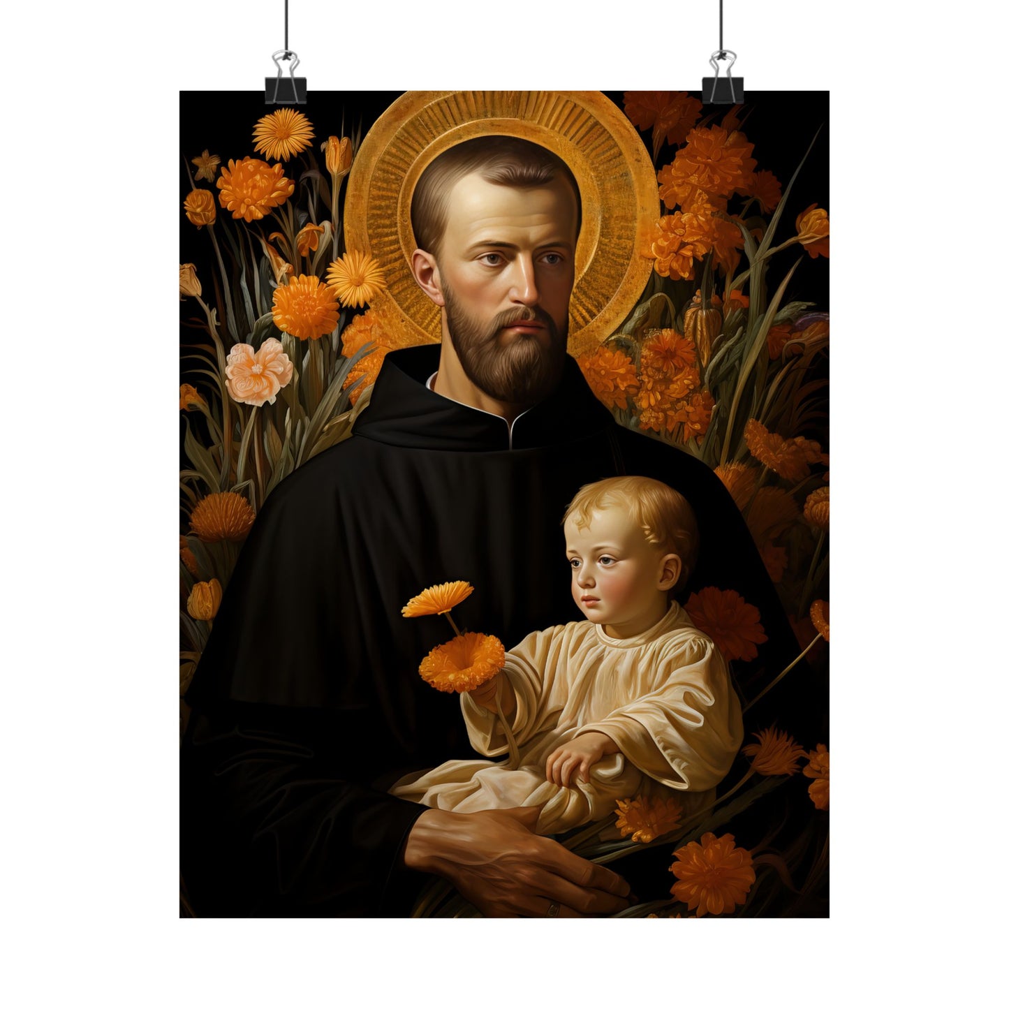 Saint Cajetan - Sanctified Souls Print - Multiple Sizes - Premium Matte Vertical Posters