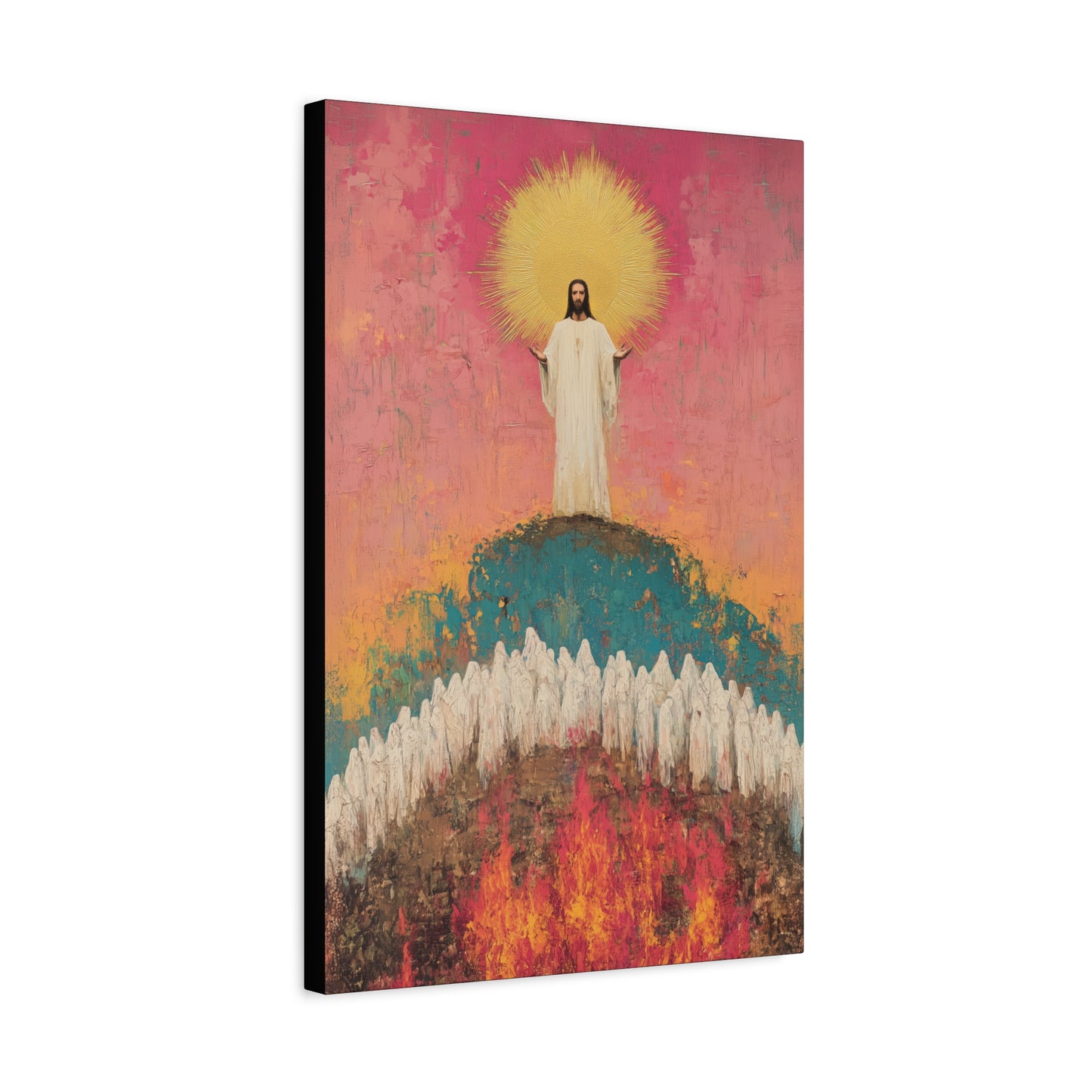 Light Pierced the Abyss  - Museum Wrapped Canvas - Sanctified Souls Print - Religious Art for your Home