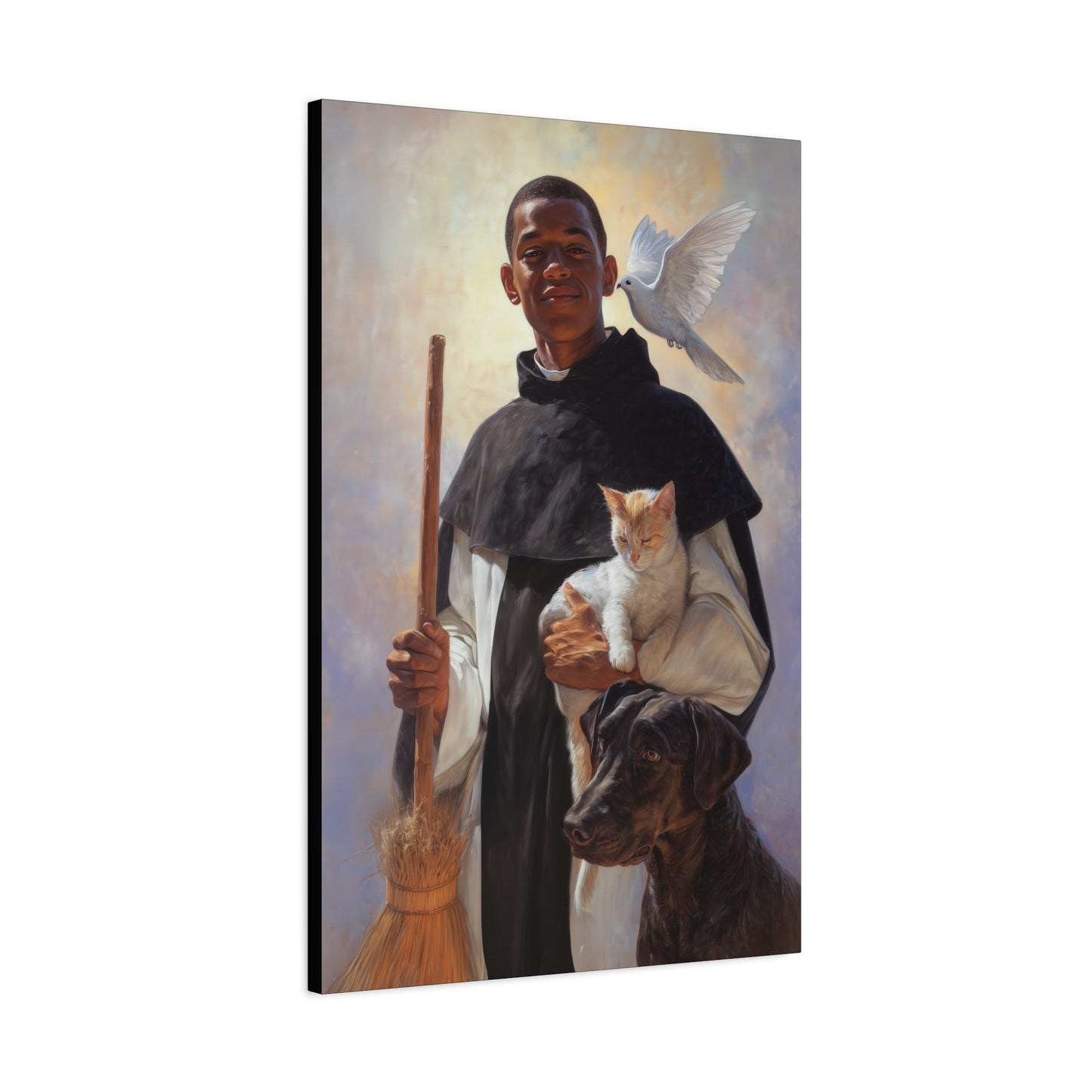 Saint Martin de Porres - Gallery Wrapped Canvas - Print - Religious Art for your Home - Catholic Art