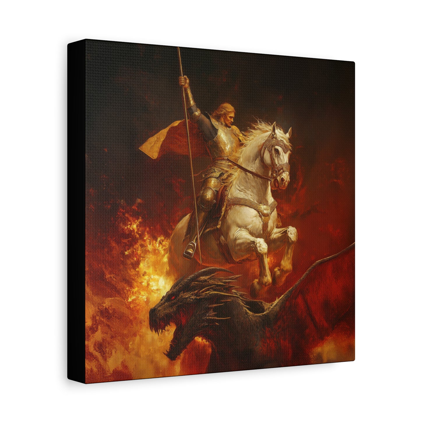 Saint George -  Museum Wrapped Canvas - Sanctified Souls Print - Religious Art for your Home - Catholic Patron Saint Art