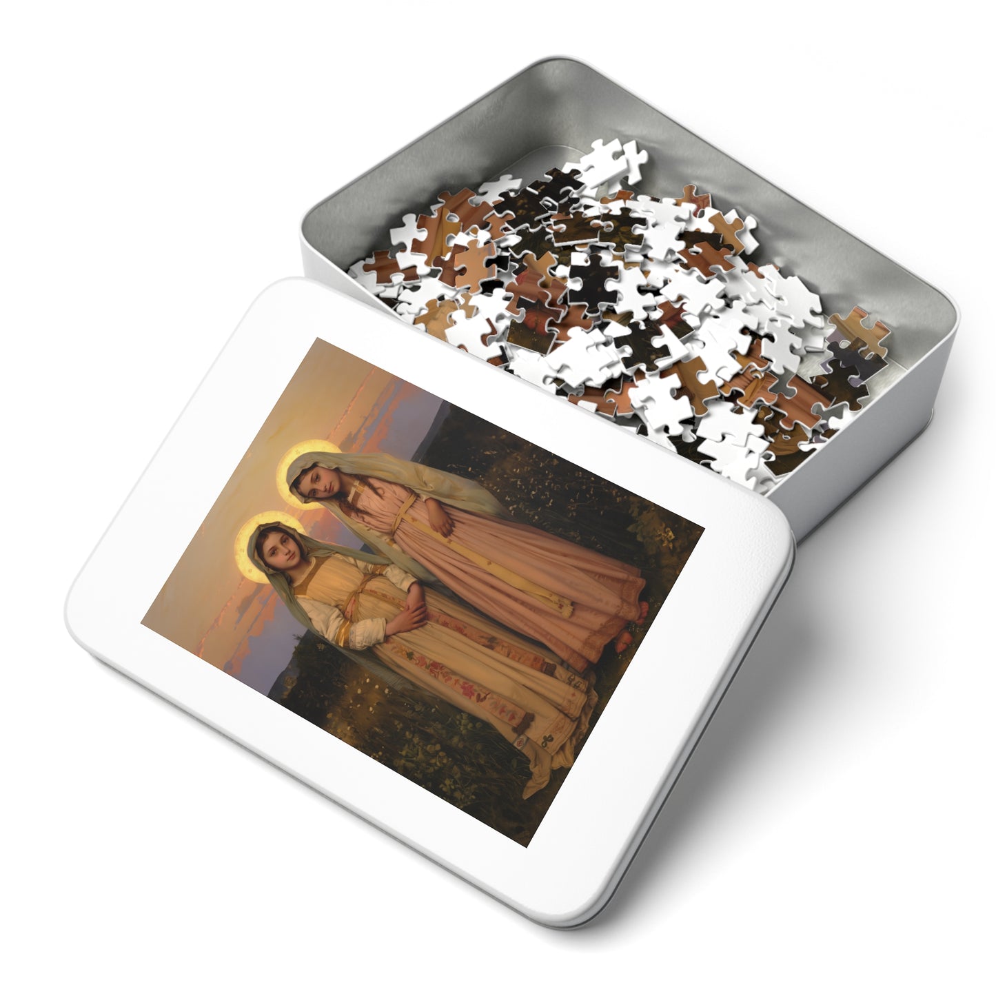 Saints Nunilo and Alodia - Puzzle and Keepsake Tin - Religious (30, 110, 252, 500,1000) - Religious Puzzle - Gifts for Catholic Families