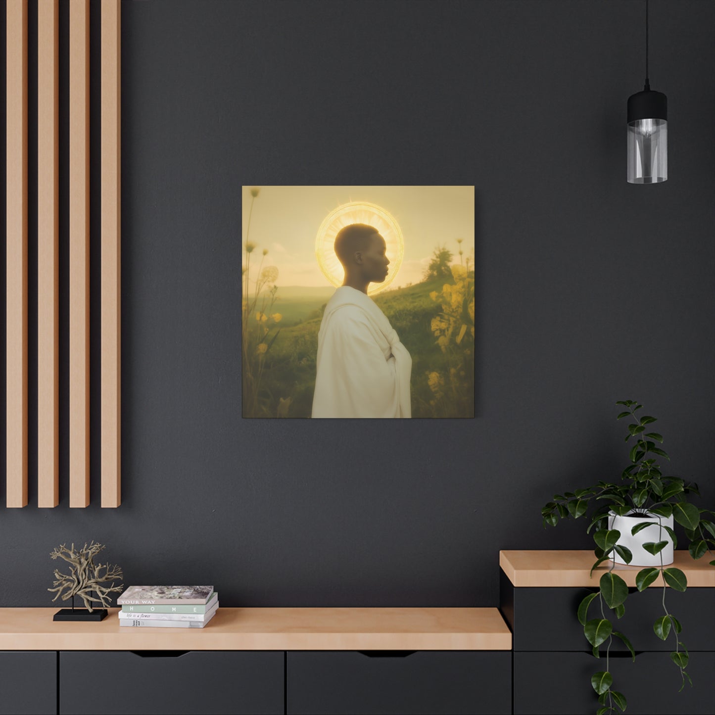 Saint Charles Lwanga -  Museum Wrapped Canvas - Sanctified Souls Print - Religious Art for your Home - Catholic Patron Saint Art