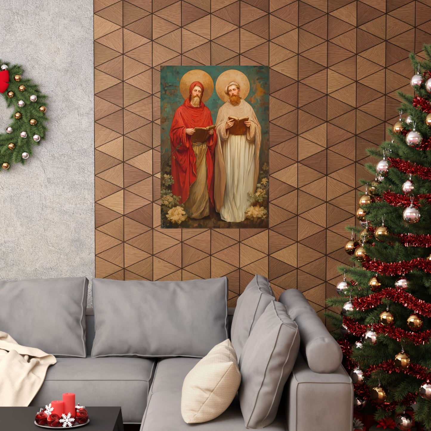Saints Cosmas and Damian -  Catholic Art - Multiple Sizes - Premium Posters - Catholic Art - Christian Home - Brother Martyr Art - Christian