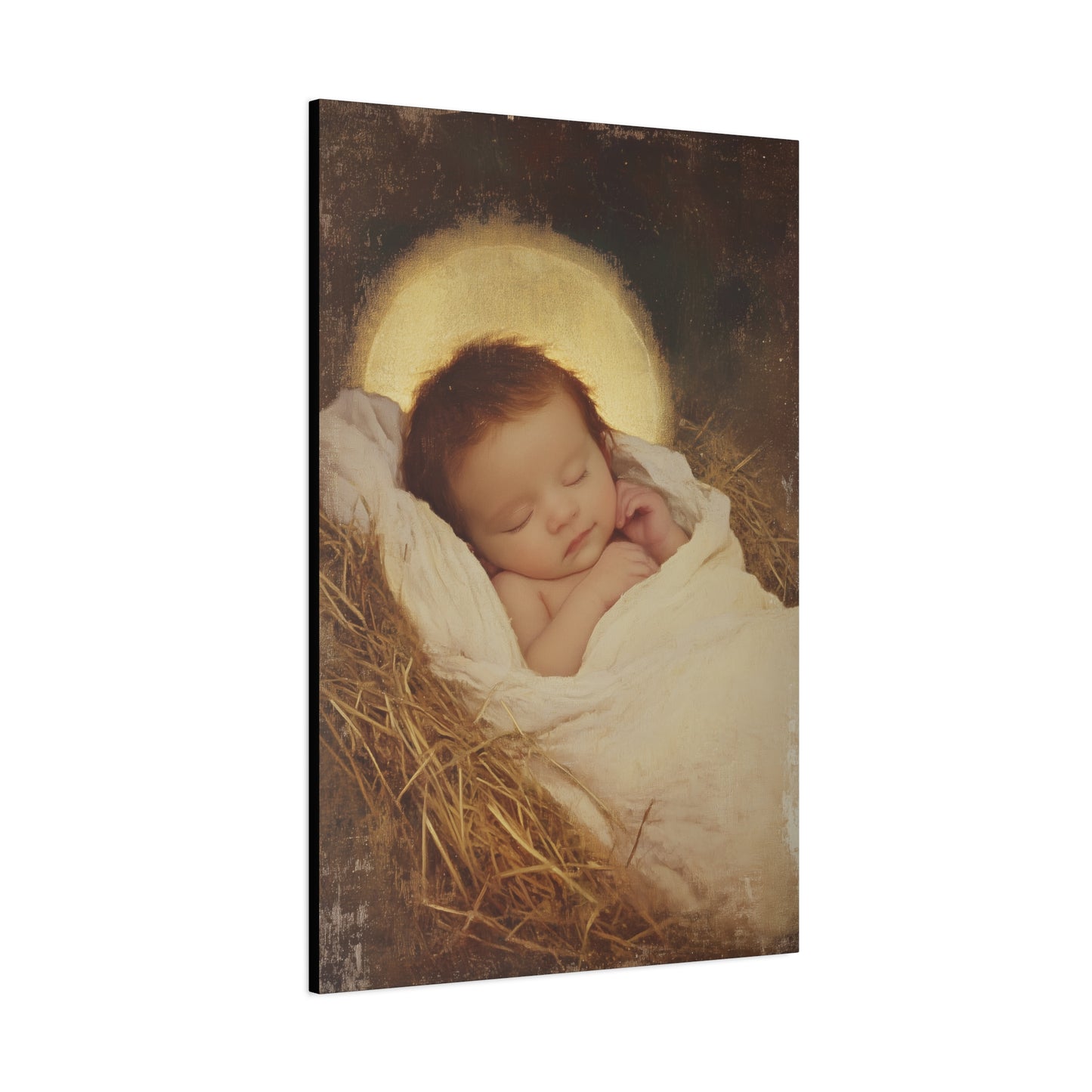 Jesus, the Newborn Light of the World - Gallery Wrapped Canvas - Print - Religious Art for your Home - Catholic Art Print