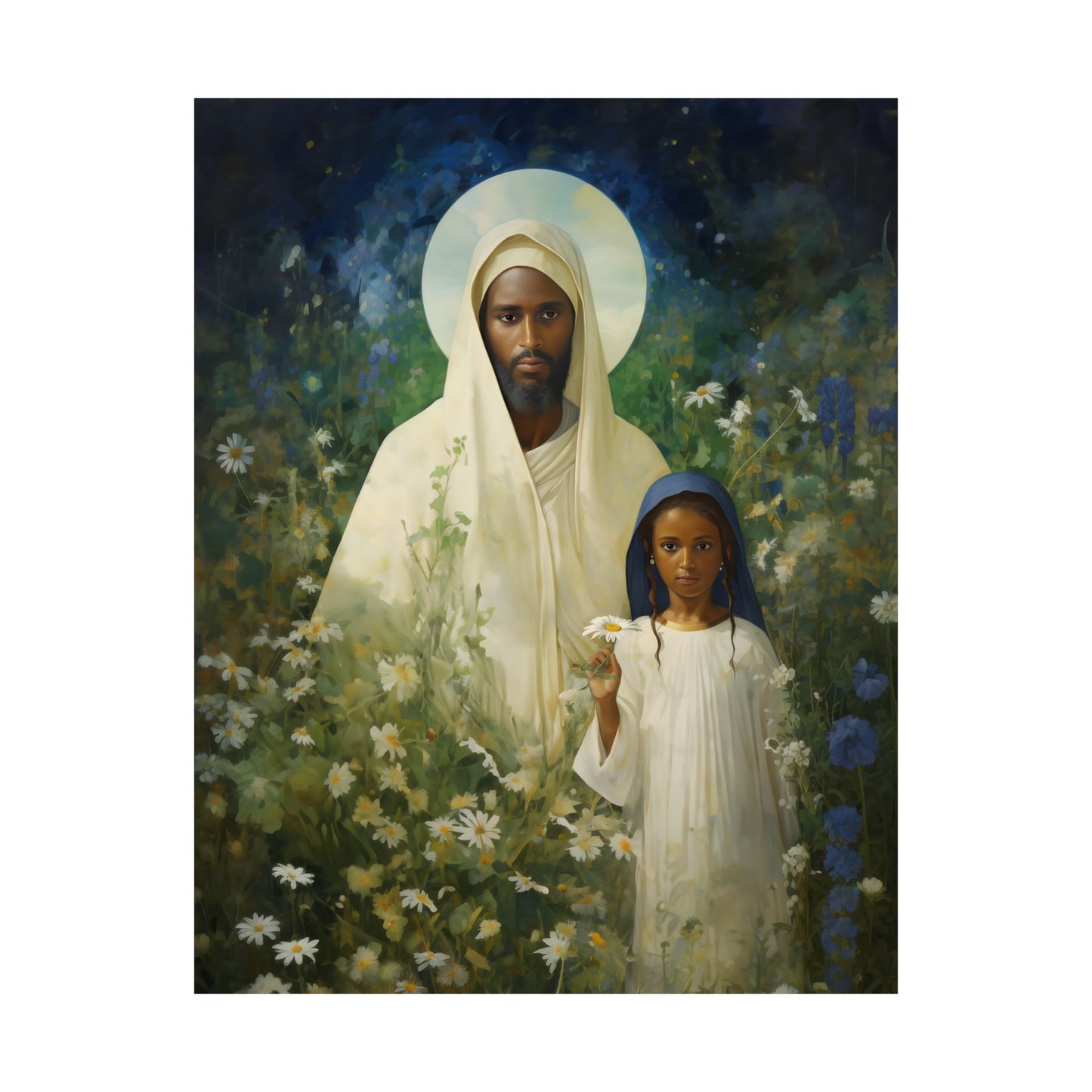 Saint Joachim Print - Father of Virgin Mary - Patron Saint of Fathers - Multiple Sizes - Premium Matte Vertical Posters - Catholic Art