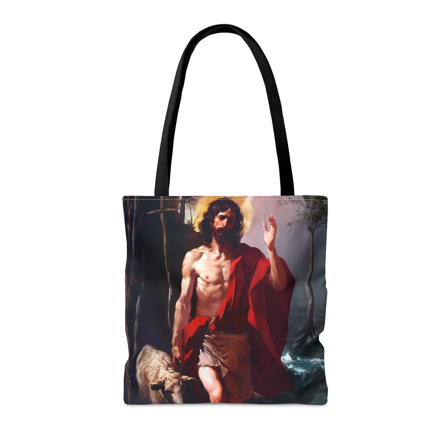 Saint John the Baptist  - Tote Bag - Large Medium Small Faith Art Bag - Bible Study Faith Purse - Double Sided