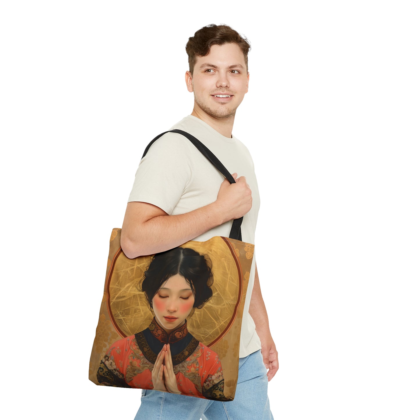Saint Lucy Yi Zhenmei Tote Bag - Purse - Three sizes - Faith Art Bag - Catholic faith inspired carry-all purse - Double Sided