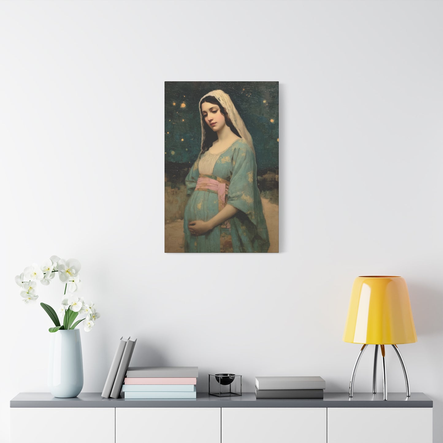 Our Lady of 'O' - Our Lady of Expectation - Mother Mary - Marian Art - Gallery Wrapped Canvas - Print - Catholic Art Print