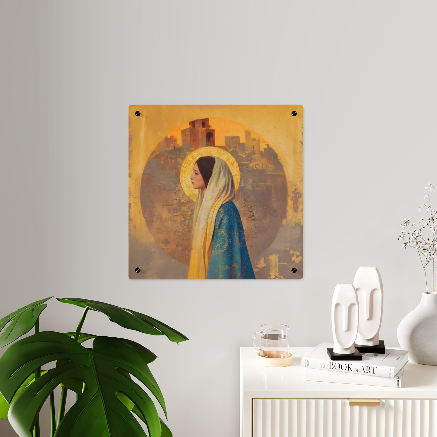 Mary of Nazareth - Mother Mary - Marian Title - Virgin Mary - Wall Art Panel - Ready to Hang Acrylic Print - Saint Art - Catholic Art