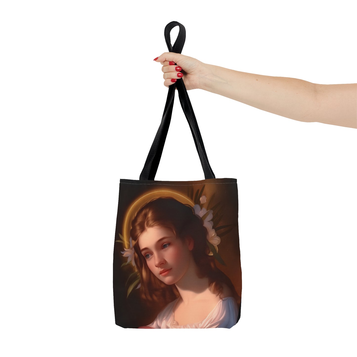 Saint Cecilia Tote Bag - Large Medium Small Faith Art Bag - Catholic Purse - Religious - Prayer Bag