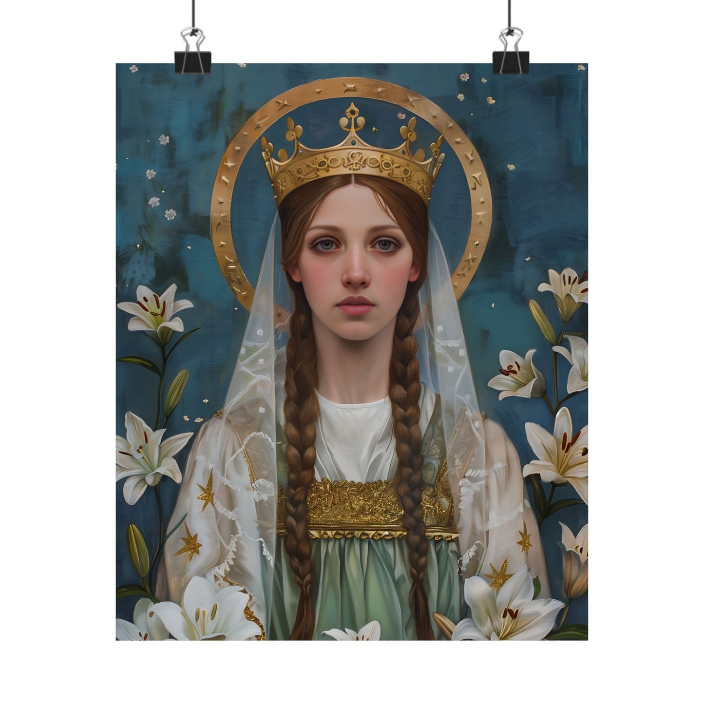 Saint Isabel of France - Sanctified Souls Print - Multiple Sizes - Premium Matte Vertical Posters - Matilda of Ringelheim